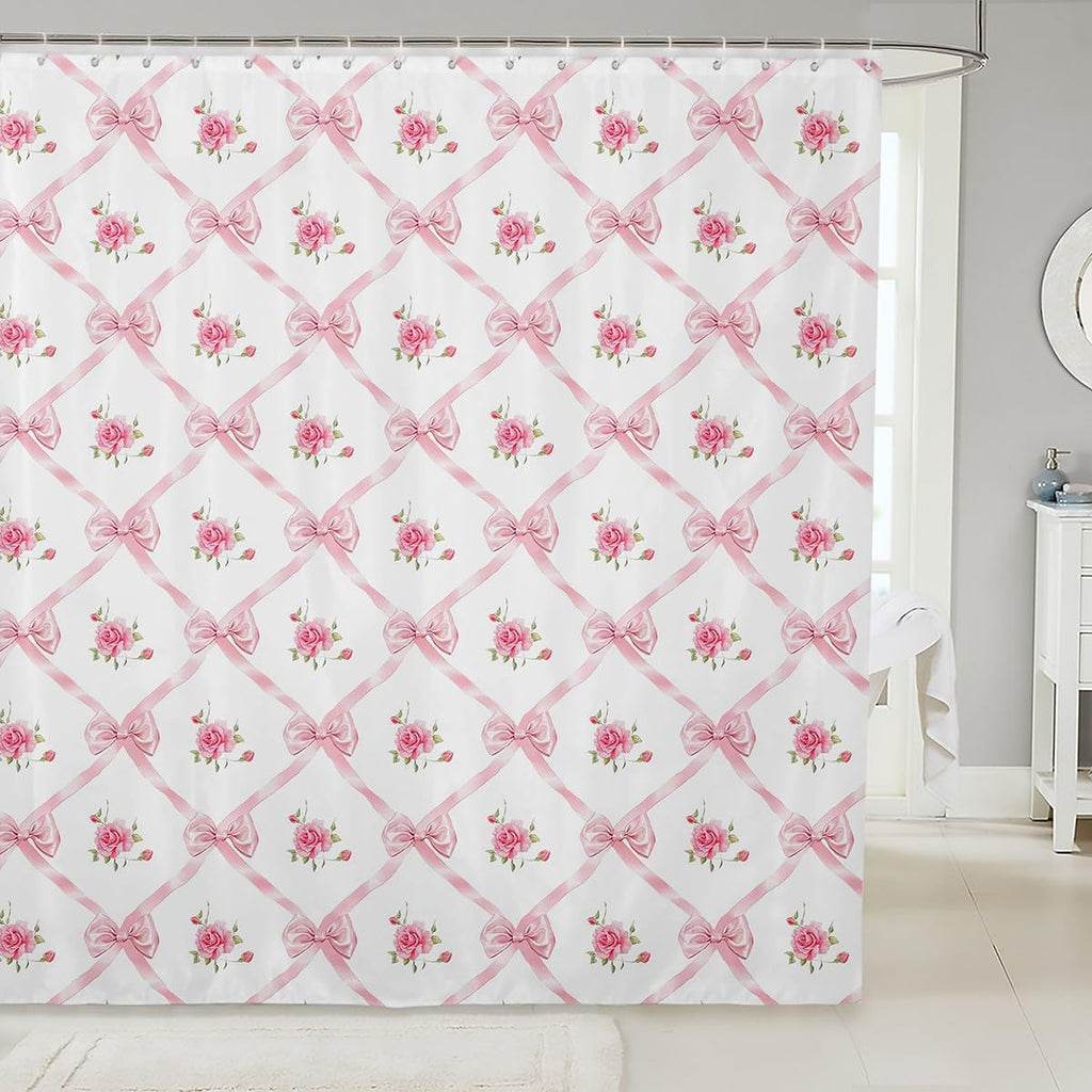 Kawaii Ribbon Bow 72" Wx72 L Shower Curtain