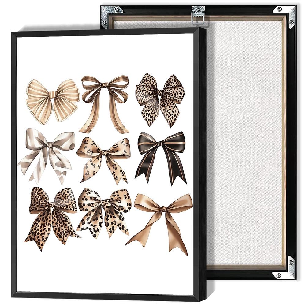 Trendy Pink Bow Disco Ball Posters White Cherry Canvas Wall Art Funky Coquette Bow Ribbon Preppy Aesthetic Prints Painting