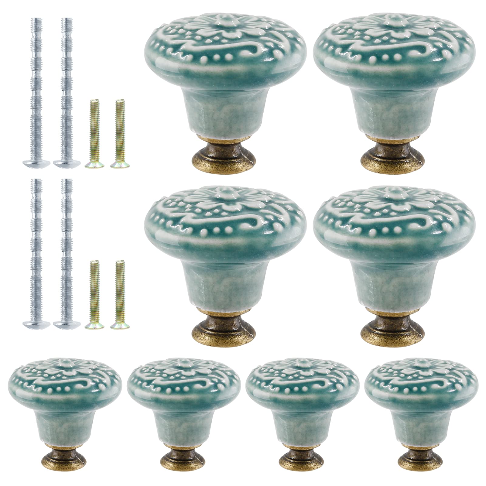 Ceramic Knobs, Vintage Kitchen Cabinet Knobs Pulls Retro Ceramic