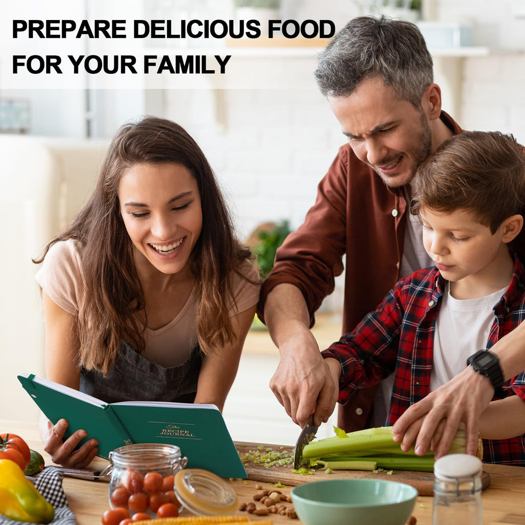 Recipe Book to Write in Your Own Recipes, Personal Cook Books to Write in and Hardcover Recipe Notebook with 2 colorful stickers for Family Recipes(A5)