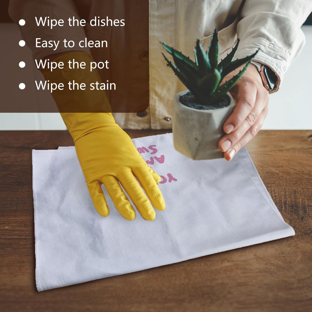 Retro Bathroom Kitchen Decor, Preppy Hand Dish Tea Towels 16×24 Inch