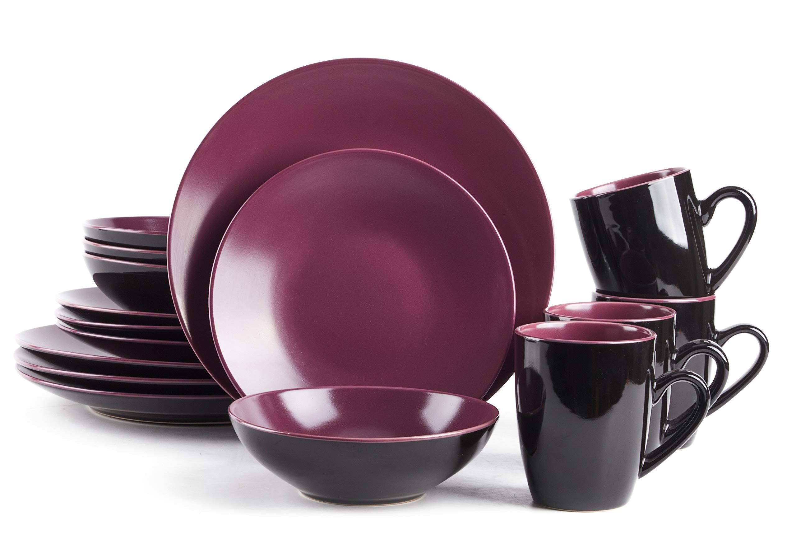 Stoneware Two-Tone Colors Life 12pc Dinner Set