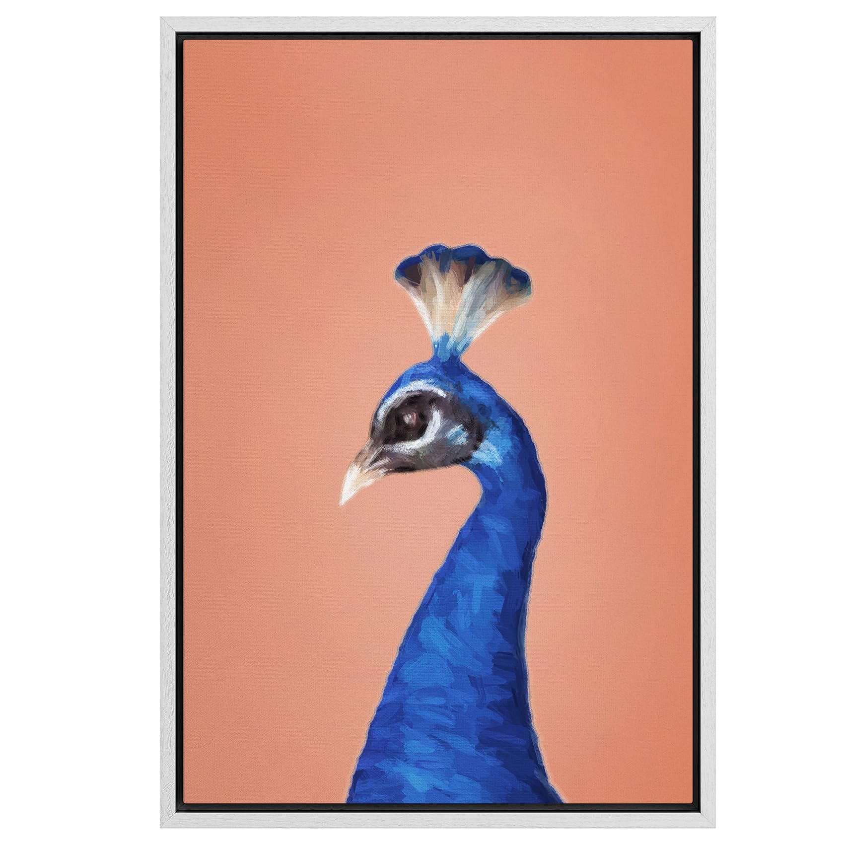 Framed Multicolored Disco Ball Canvas Print â€?Preppy Wall Art for Living Room, Bedroom, or Office