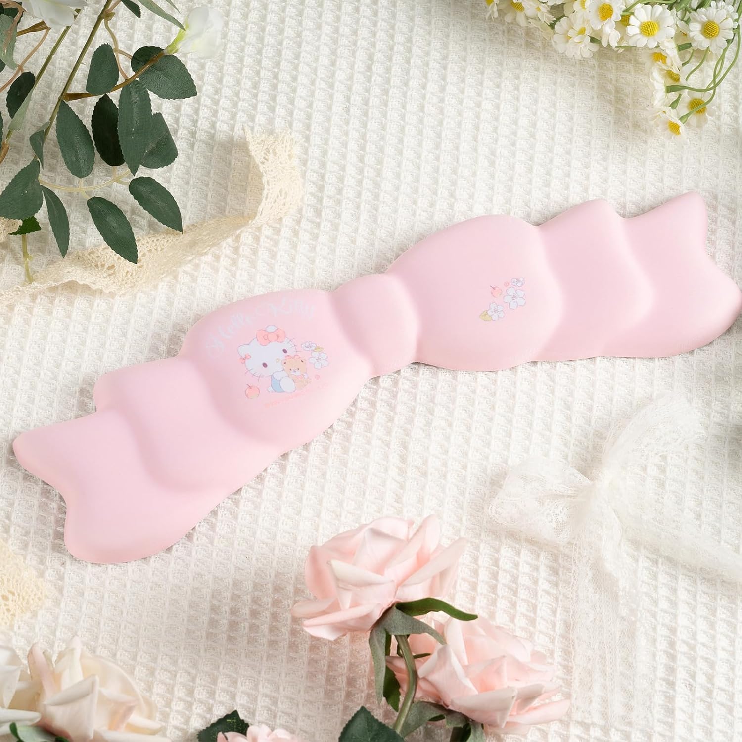 Memory Foam Bowknot Wrist Rest, Non-Slip Rubber Base Keyboard Wrist Rest for Gaming or Home Office Work