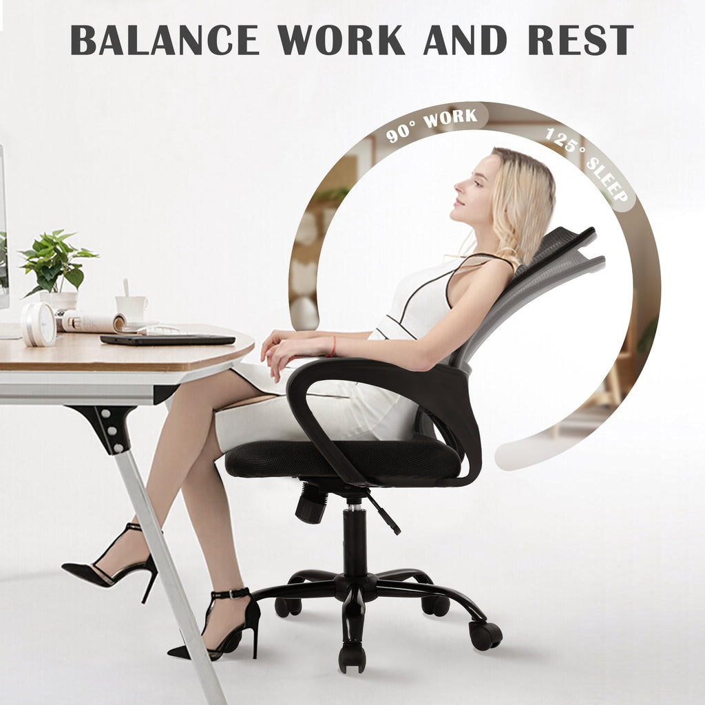 Comfortable Adjustable Mesh Office Chair with Lumbar Support