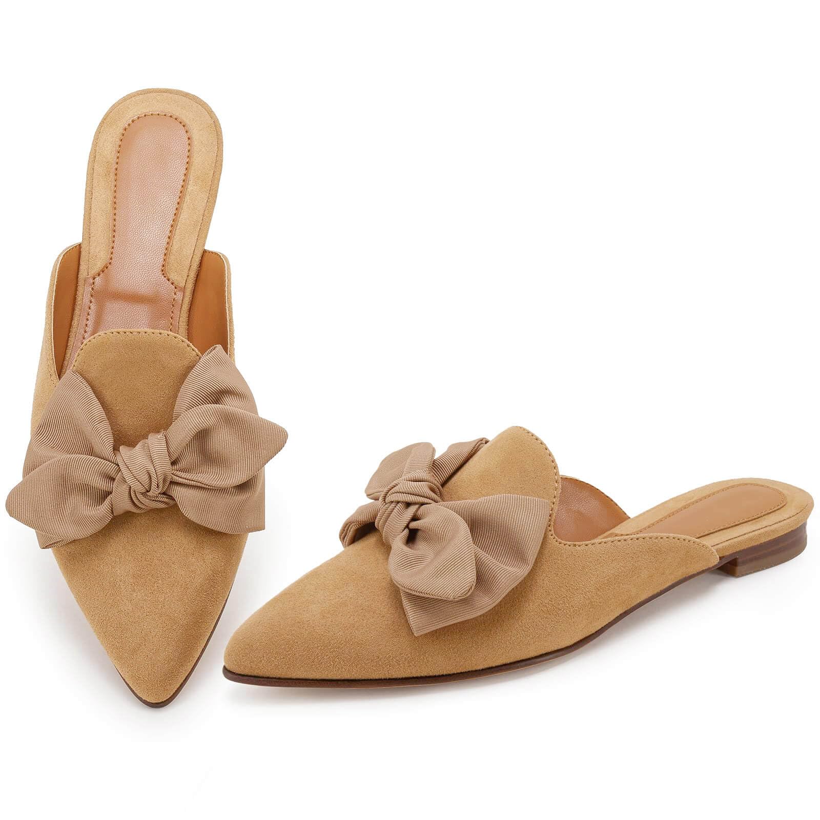 Mules for Women Slip On Comfortable Pointed Toe Womens Loafers Women's Flats for Women's Mules & Clogs