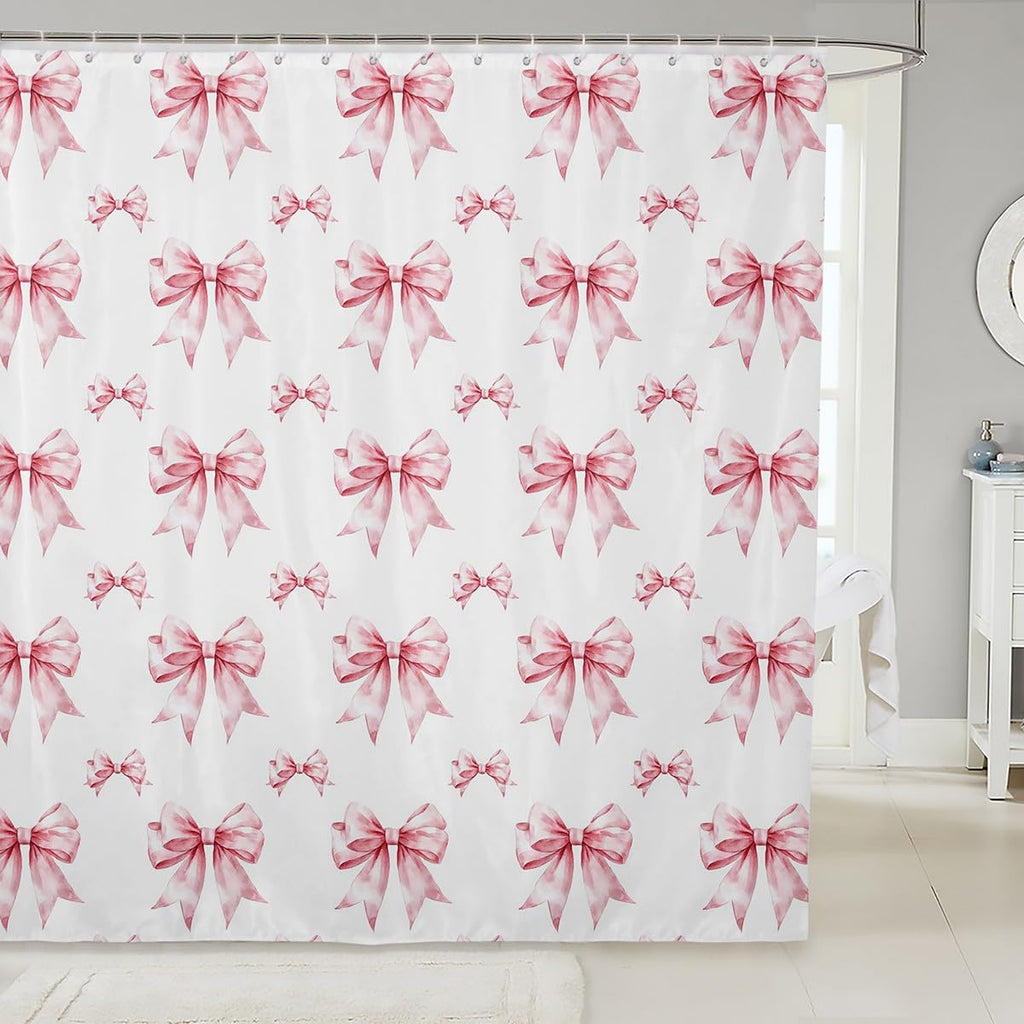 Kawaii Ribbon Bow 72" Wx72 L Shower Curtain