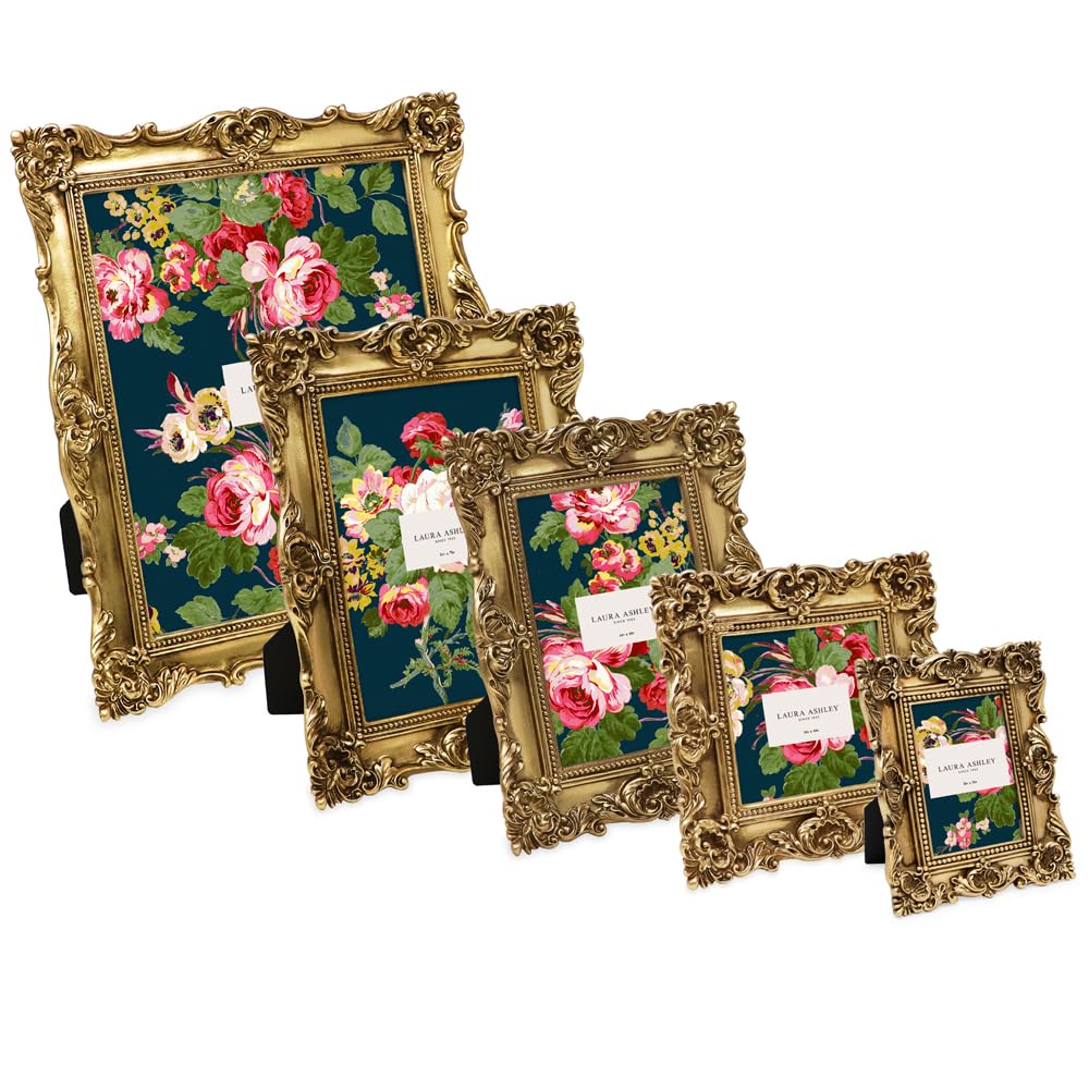 Resin Picture Frame â€?Handcrafted Floral Design with Easel for Tabletop and Wall Display