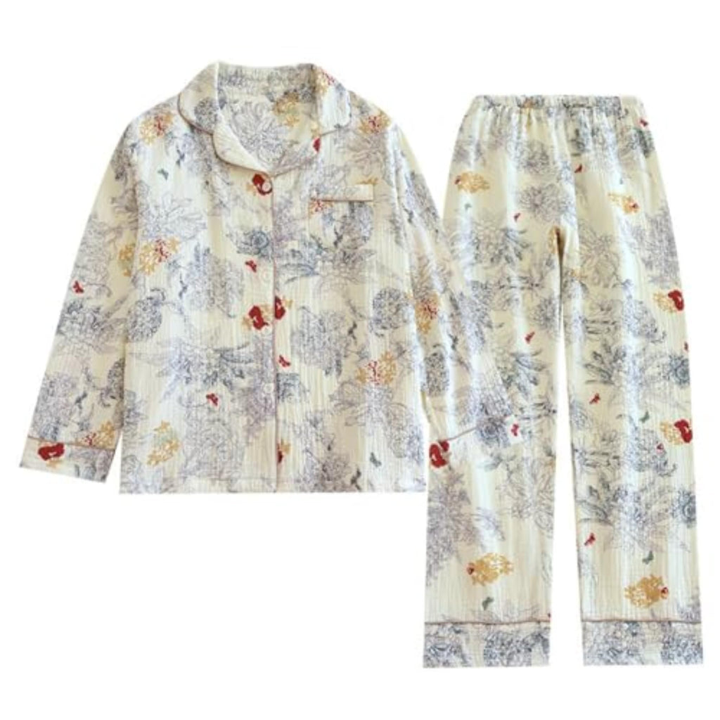 Women Linen Set Coquette Womens Pajamas Set - Old Money Aesthetic Lounge Sets