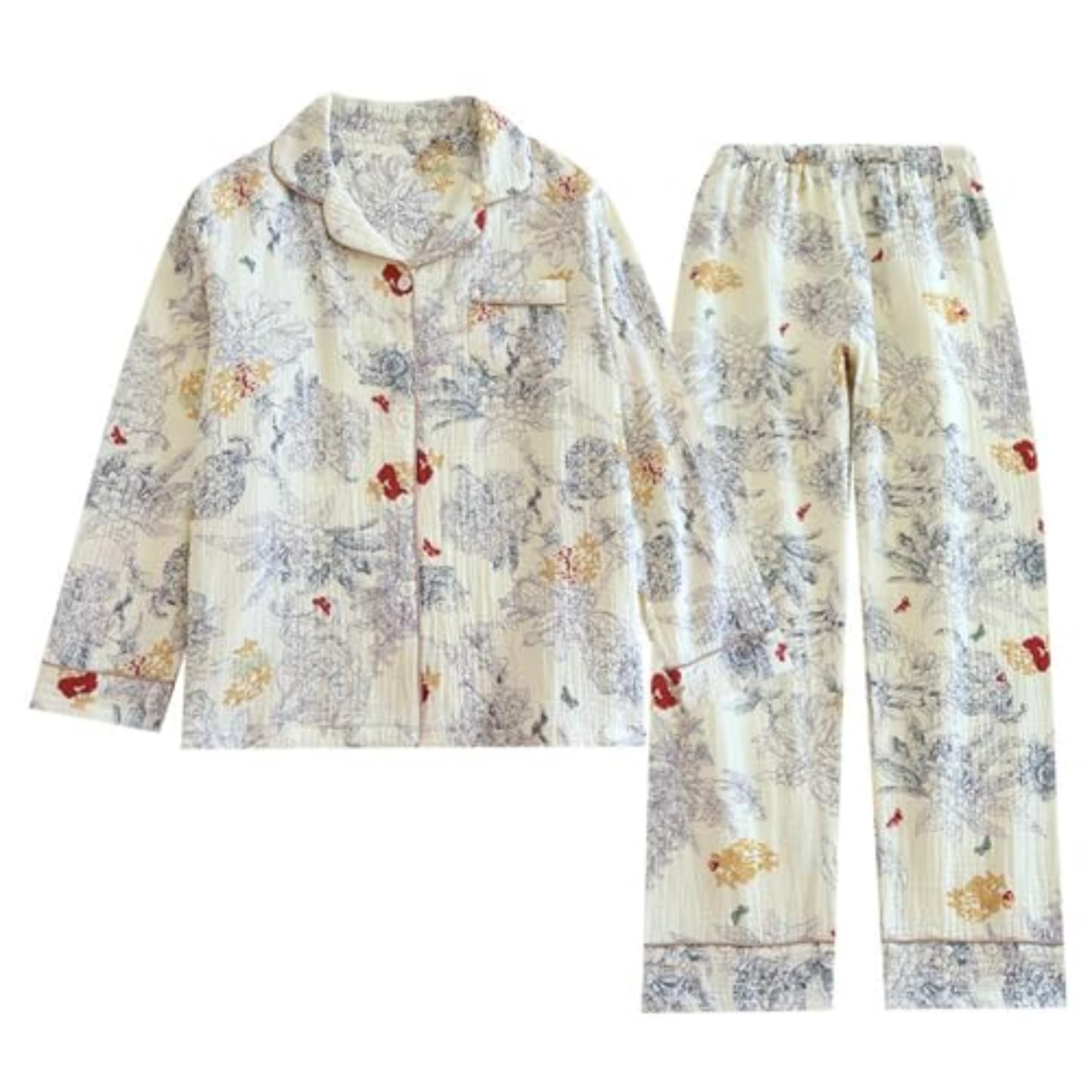 Women Linen Set Coquette Womens Pajamas Set - Old Money Aesthetic Lounge Sets