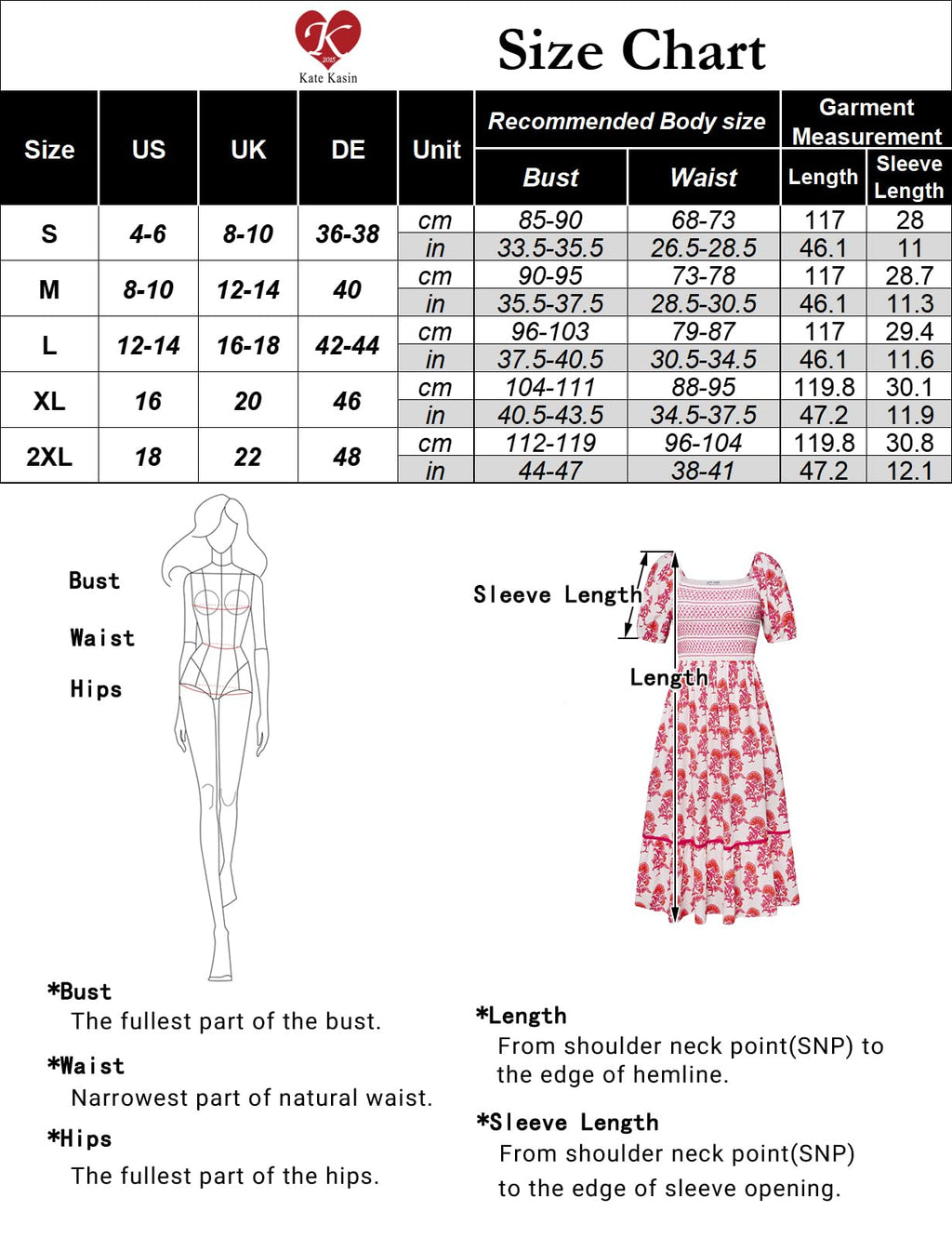 Kate Kasin Women's Summer Floral Boho Dresses Casual Square Neck Smocked Flowy Tiered Beach Midi Dress with Pockets