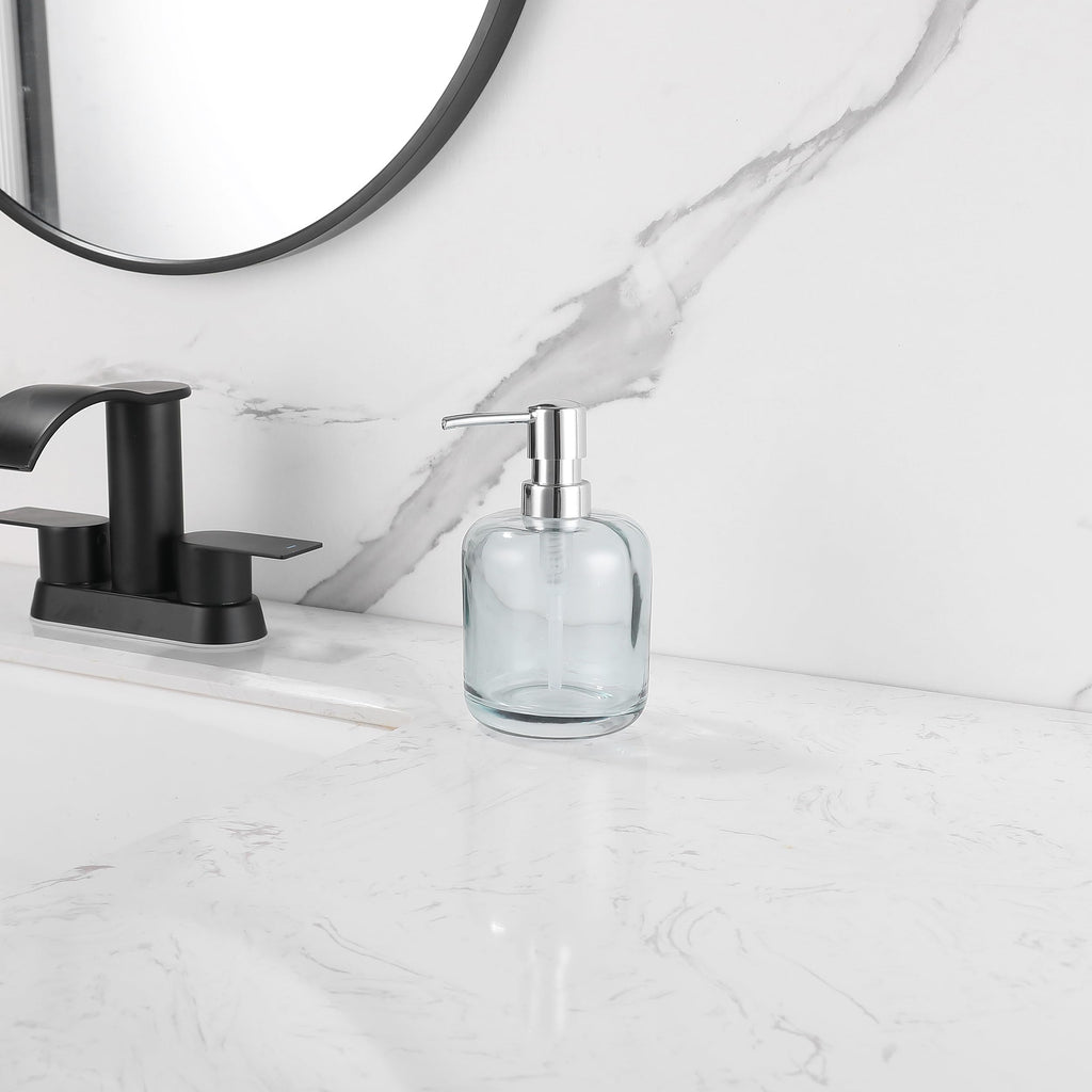 Glass Soap Pump Dispenser, Refillable Soap Dispenser