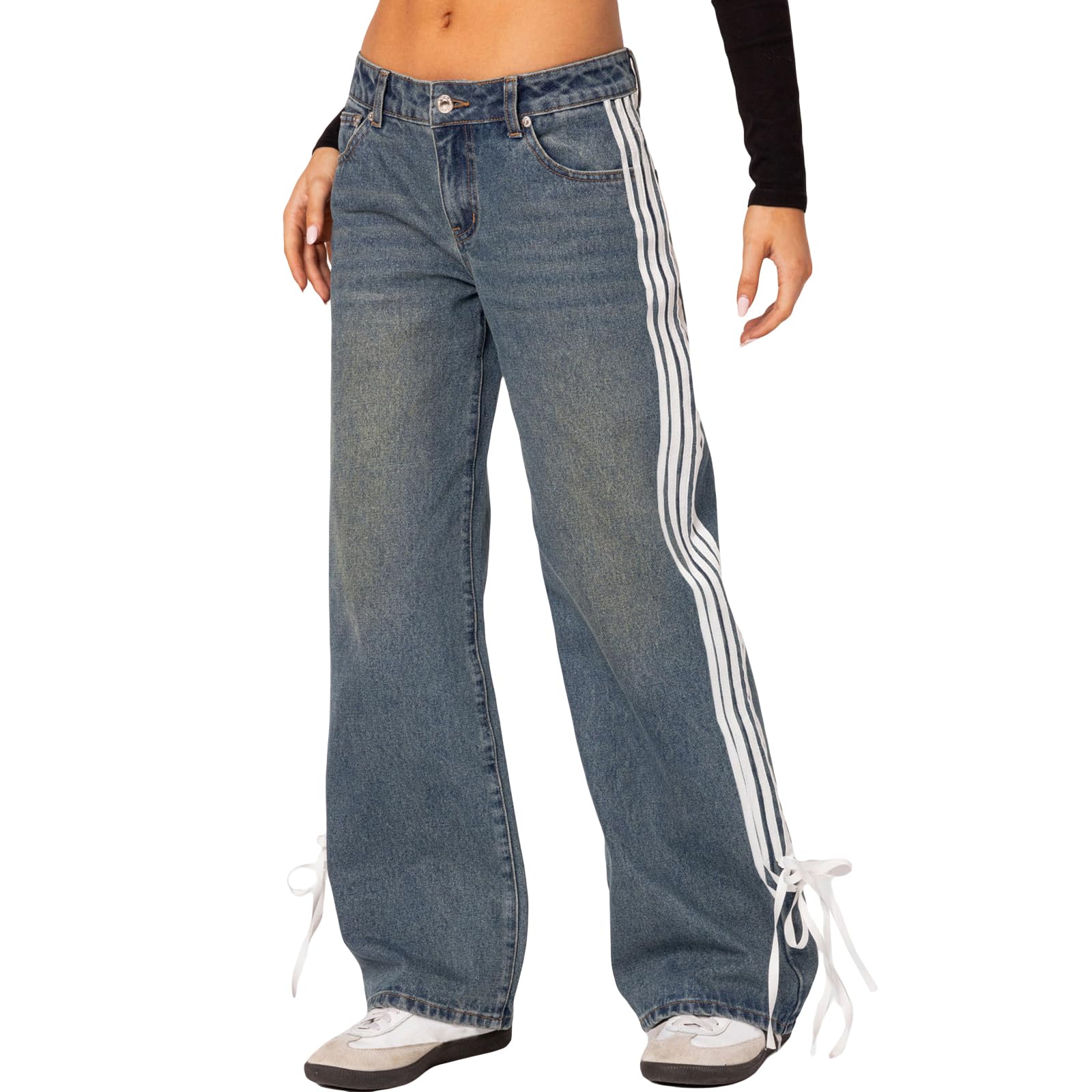 Women's Y2K High-Waisted Boyfriend Jeans â€?Streetwear Denim Pants