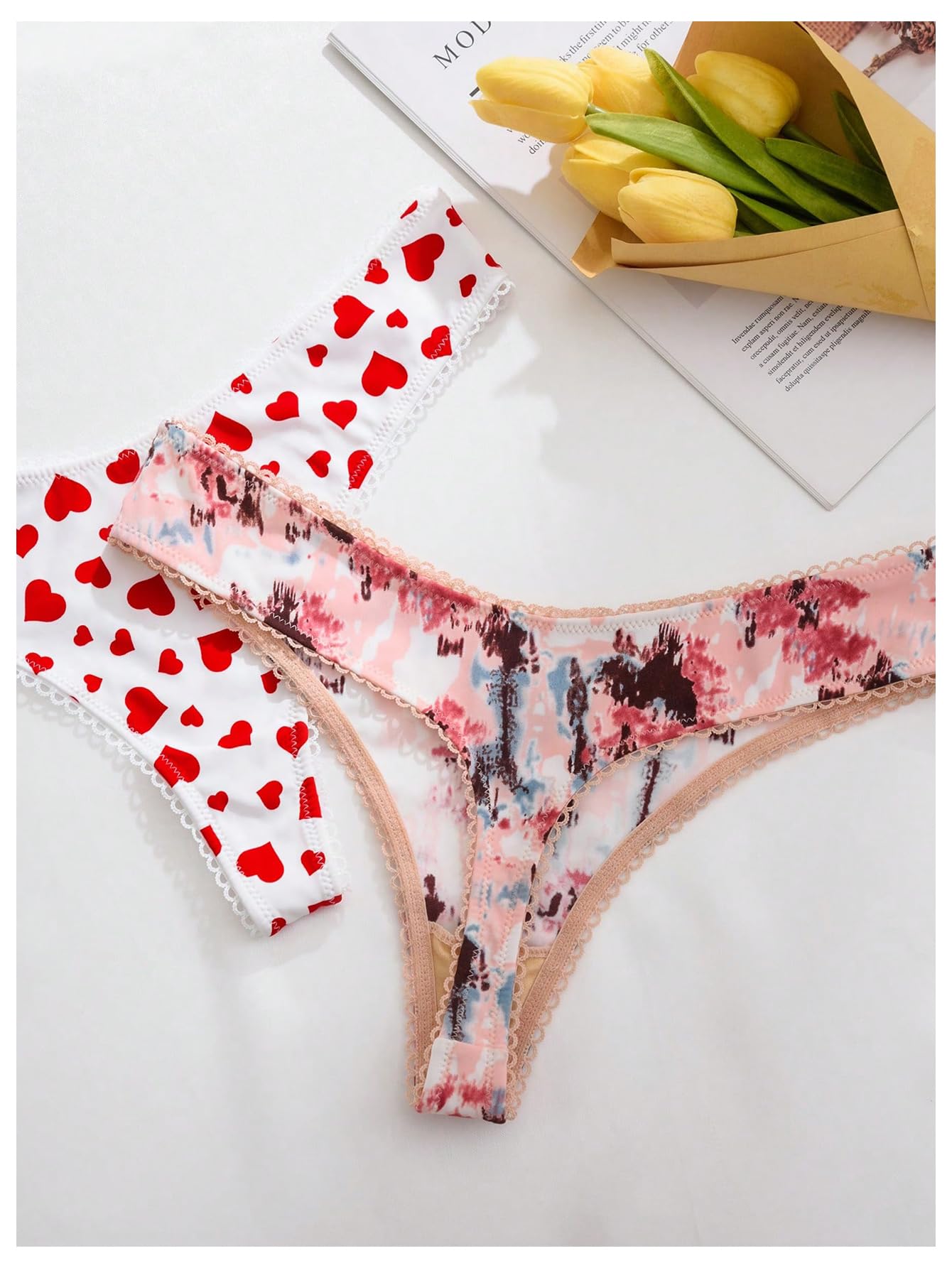 Women's 5 Pack Leopard Print Thongs Low Rise Panties Underwear Sets