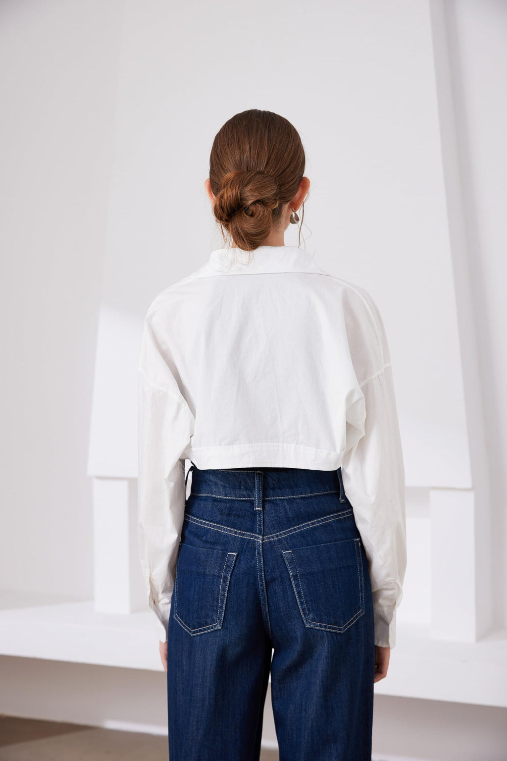 Fake Collar Long Sleeves Detachable Blouse False Collar Half Shirt Blouse Collar