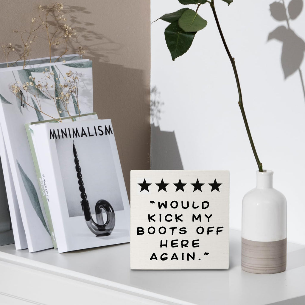 Funky 70s Preppy Wooden Sign, Affirmation Wooden Box Sign Decor, 5x5 Inch