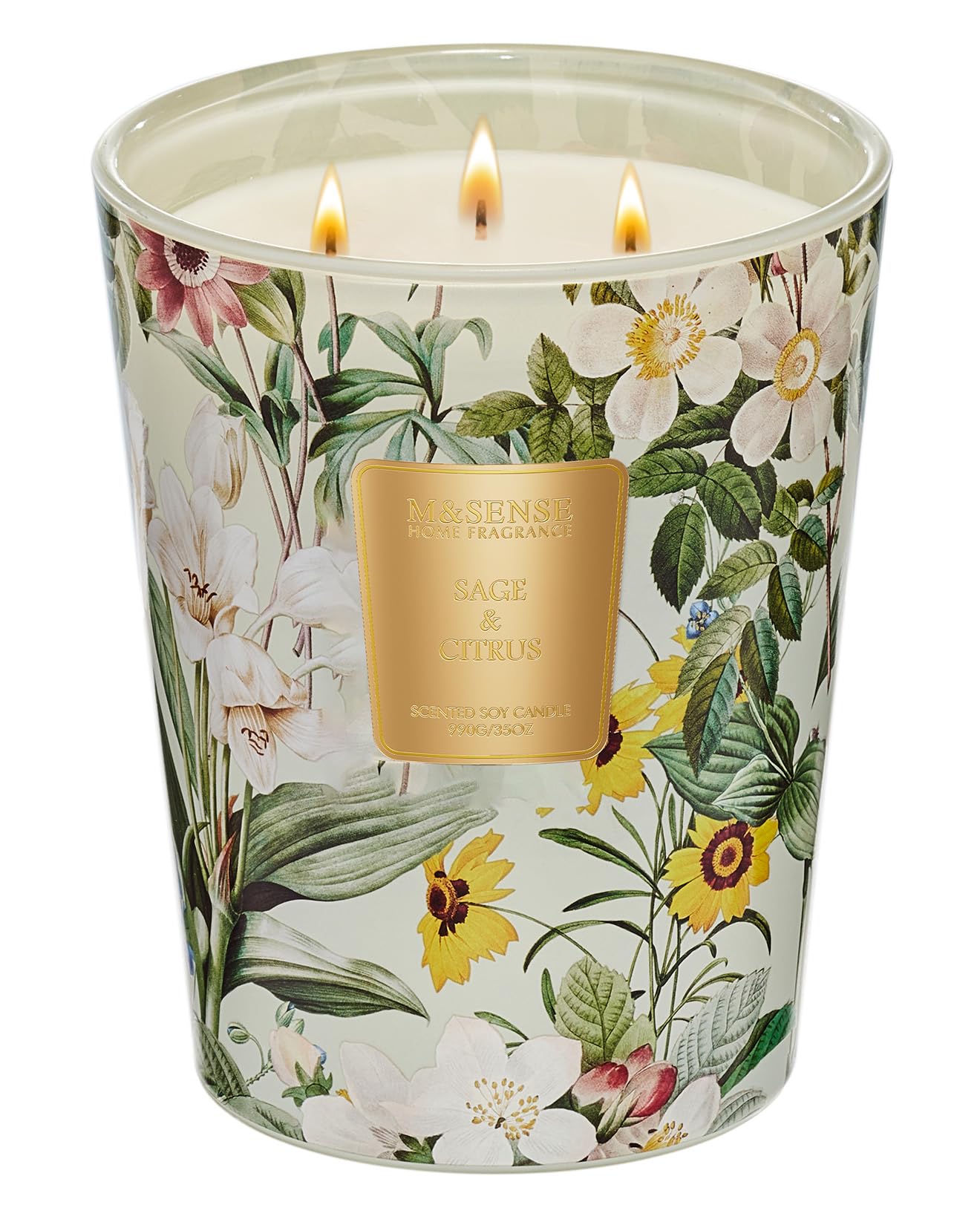 Large Soy Scented Candles, Non Toxic Natural Spring Candles 35oz 150 Hours Long Lasting Slow Burning