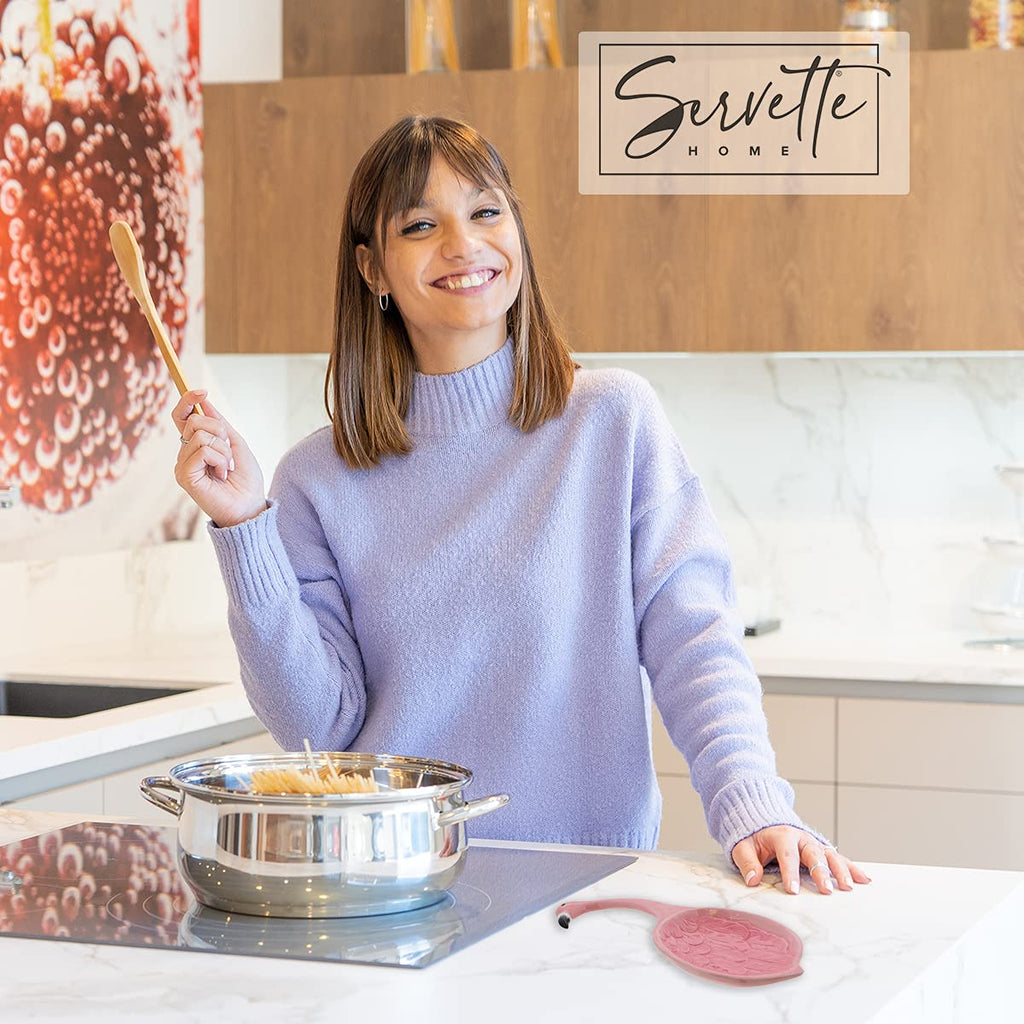 Pink Flamingo Spoon Rests for Kitchen - Set of 2