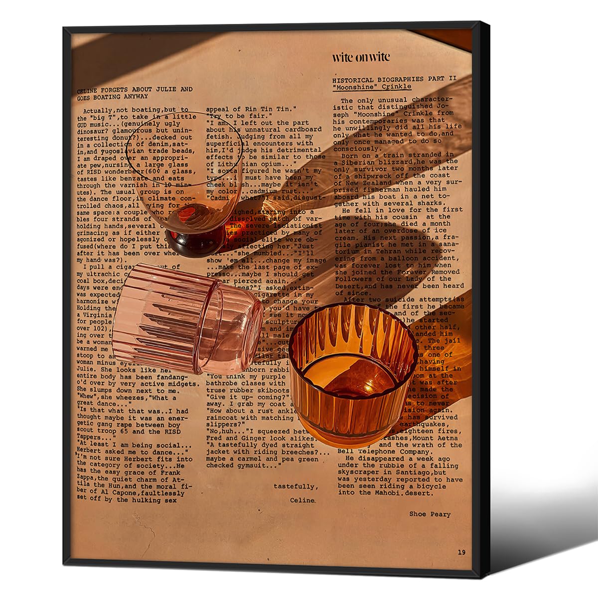 Cocktail Poster Alcohol Drink Wall Art Preppy Bar Cart Canvas Prints for Funky Bar Kitchen Wall Decor