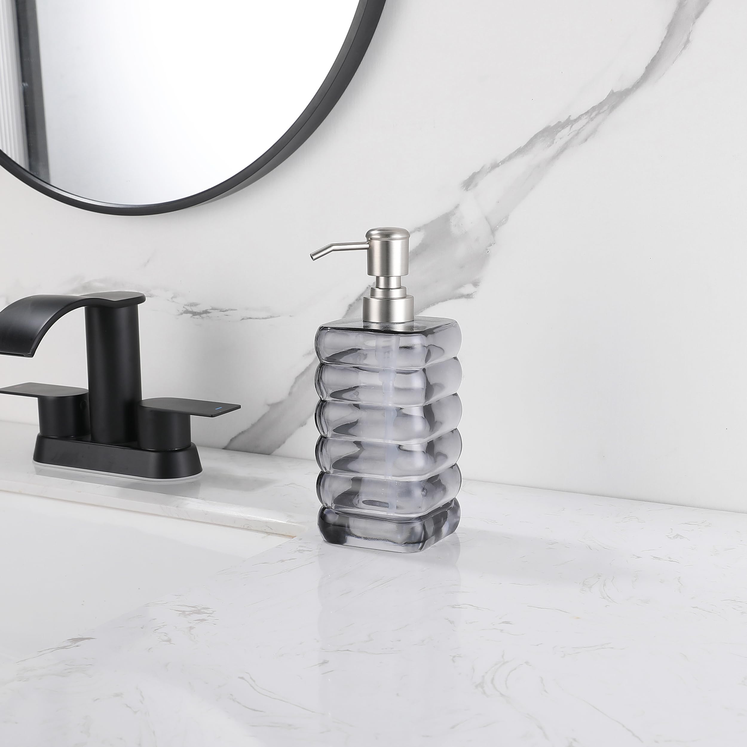 Glass Soap Pump Dispenser, Refillable Soap Dispenser
