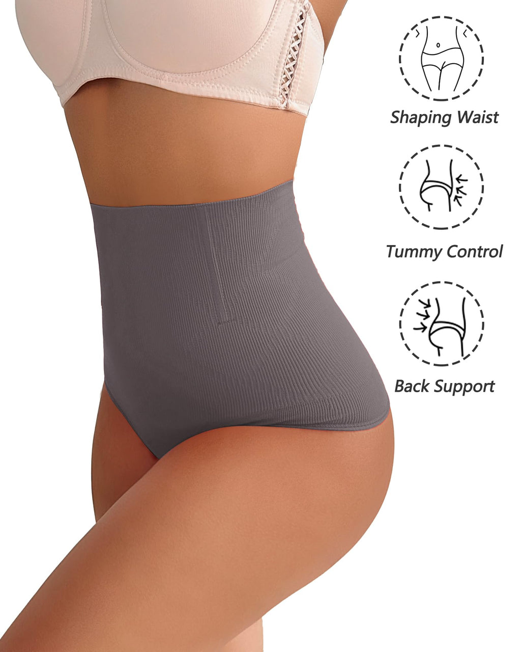 Shapewear Thong Shapewear Tummy Control Thong Shapewear for Women Stomach Girdle Thong Body Shaper Seamless Underwear