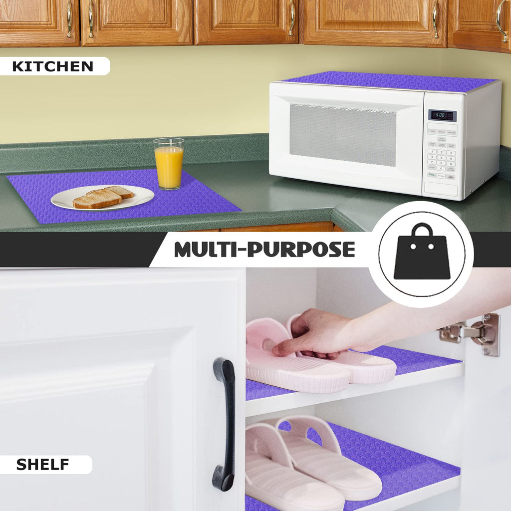 Washable Fridge Liner Mats Covers Pads for Glass Shelf Cupboard Cabinet Drawer Home Kitchen Accessories Organization, 12Pcs Refrigerator Liners