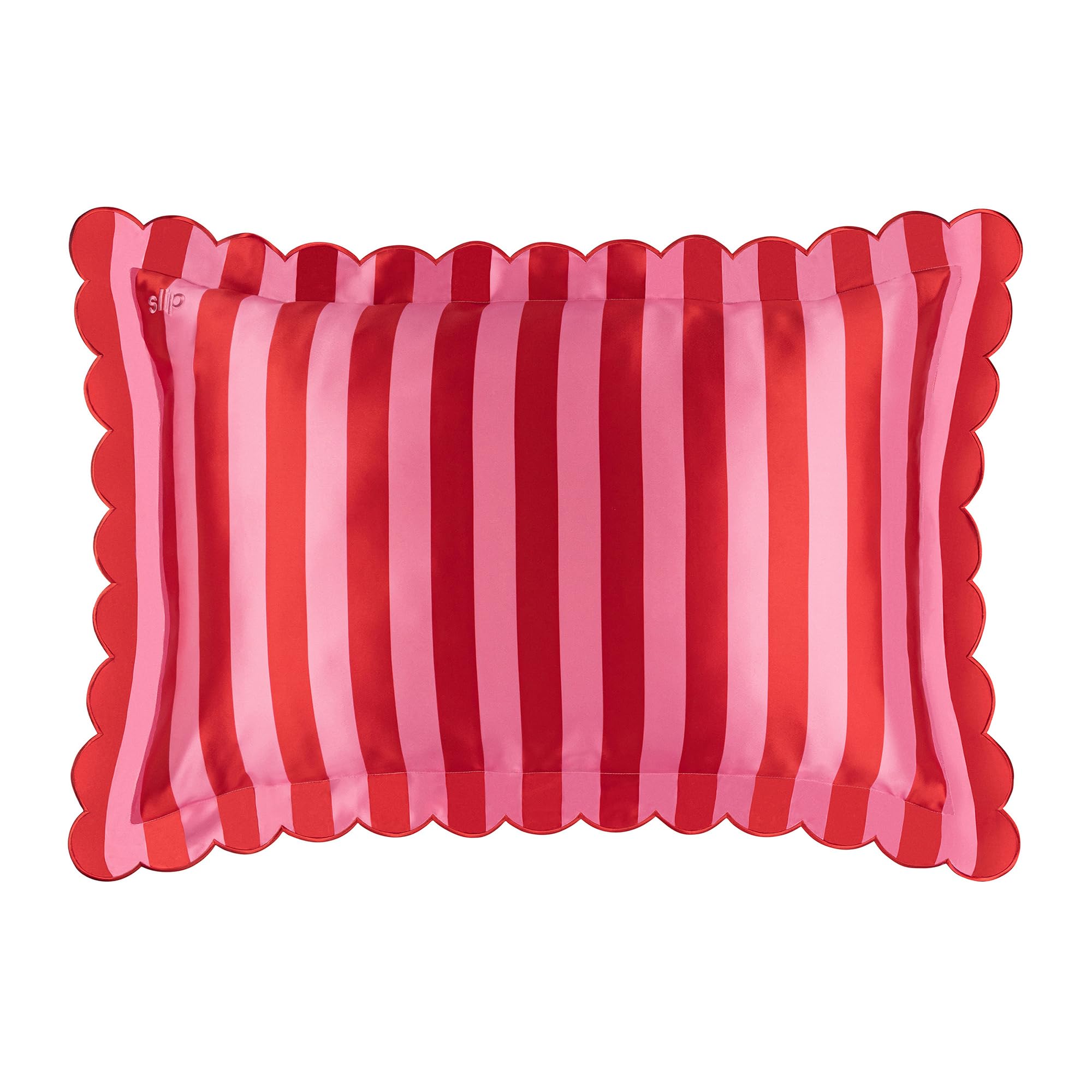 Pure Silk Pillow Case with Scalloped Edge - 100% Pure 22 Momme Mulberry Silk - Queen Size Standard Pillow Case - Anti-Aging, Anti-BedHead, Anti-Sleep Crease, Sunshade (20" x 30")