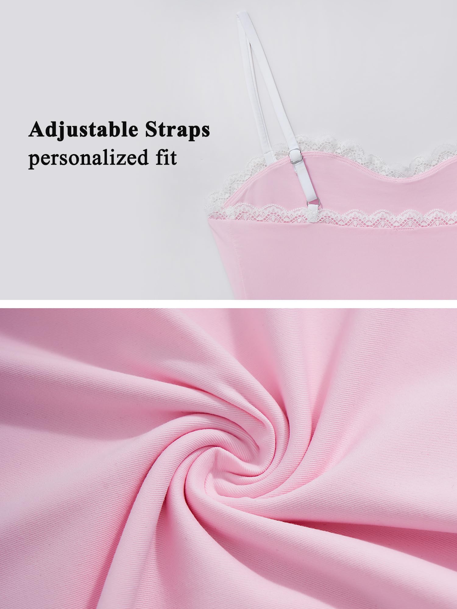 Lace Tank Tops for Women Sexy Double Lined Y2K Going Out Basic Cami Shirt