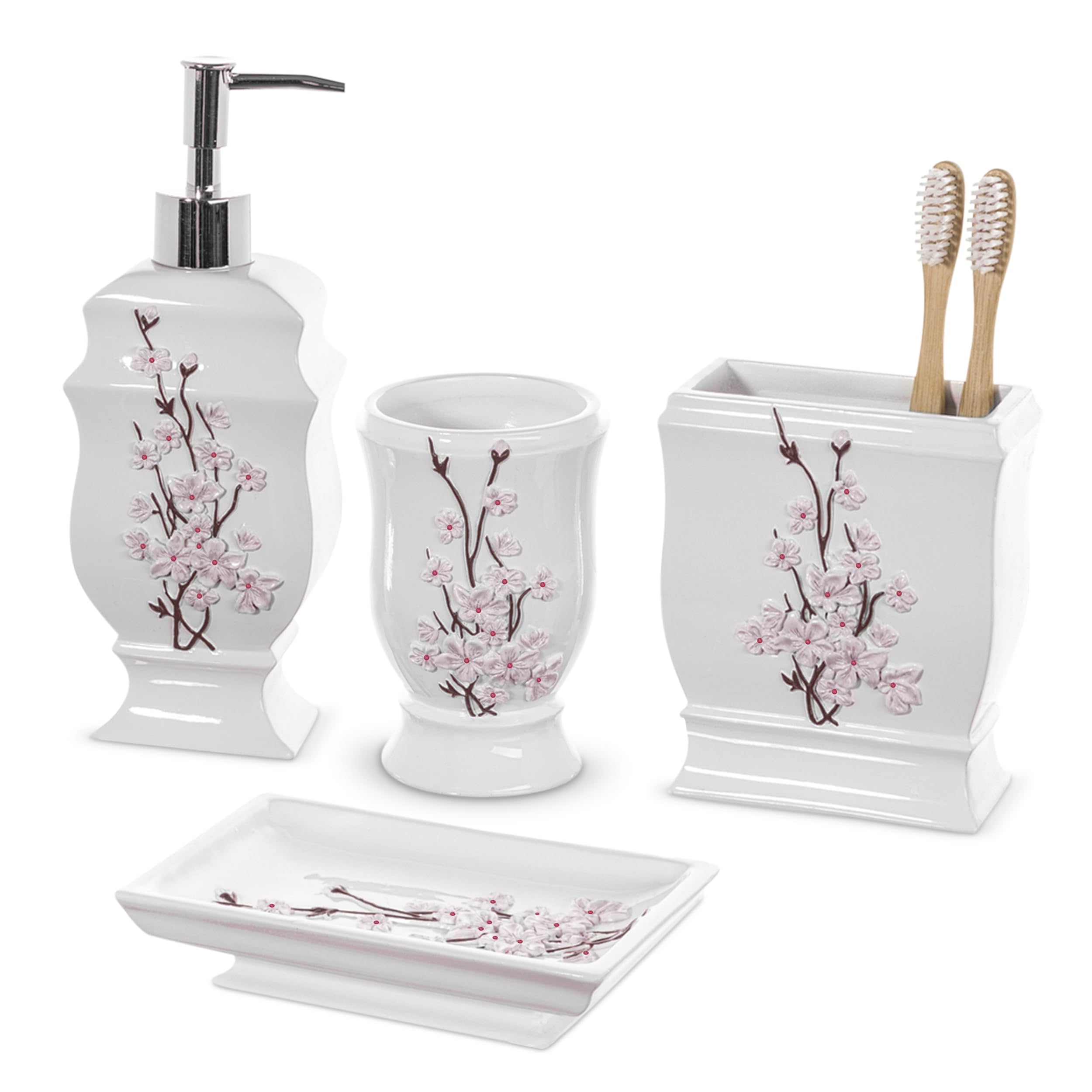Modern Cherry Blossom Style Bathroom Accessories