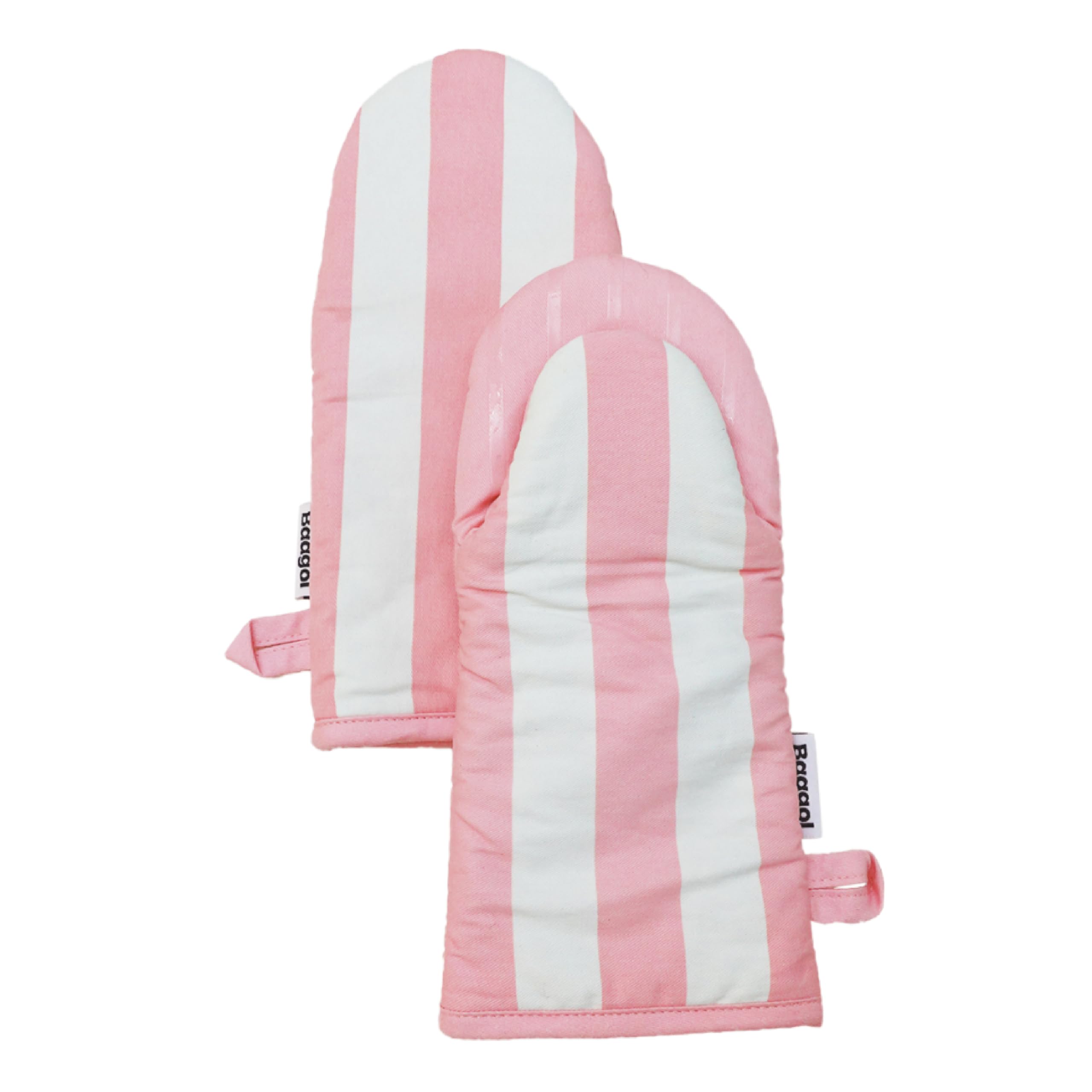 Modern and Cute Cotton Kitchen Mittens with Non-Slip Silicone Grips and Hanging Loops