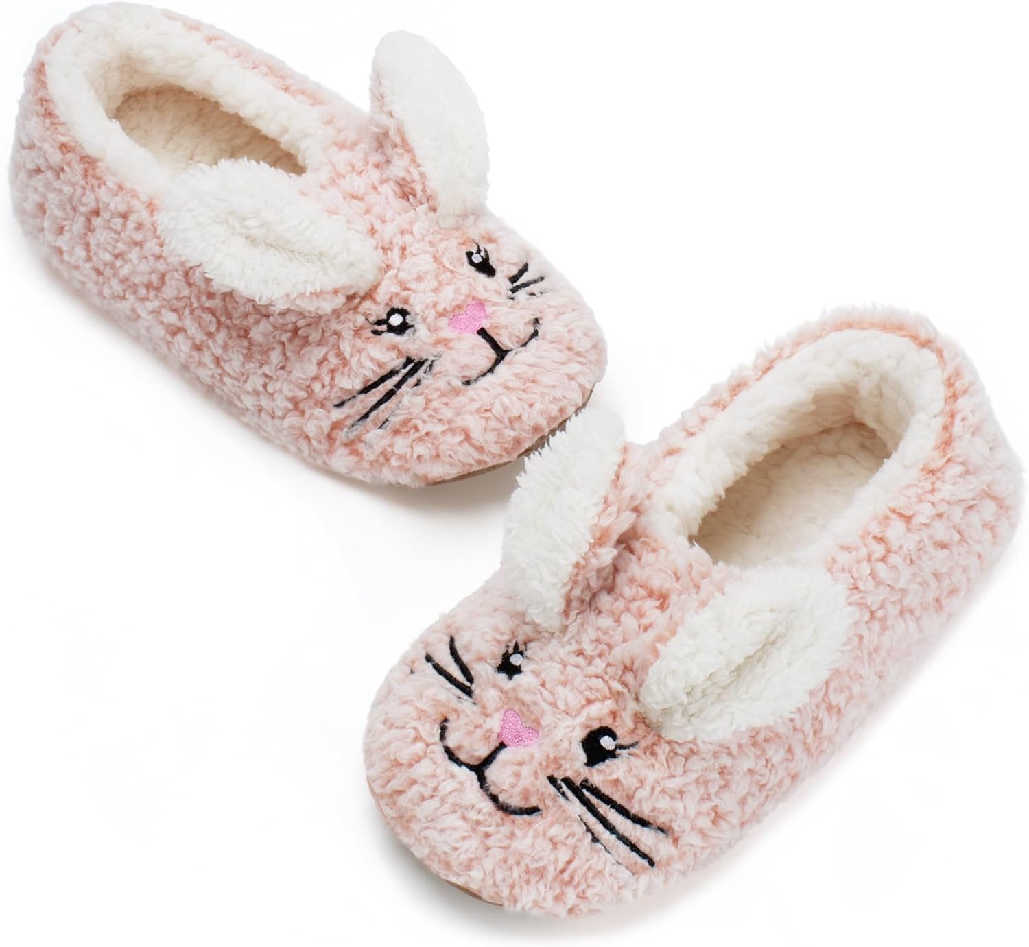 Cute Animal House Slippers - Fuzzy Warm Bedroom Slipper Socks Non-Slip Grippers