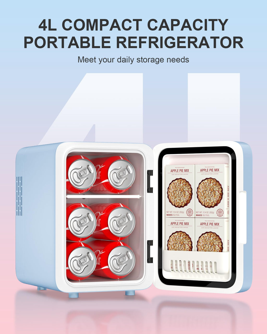 Skincare Fridge - Makeup Fridge for Refrigerating Skincare and Food, Mini Fridge Cooler and Warmer