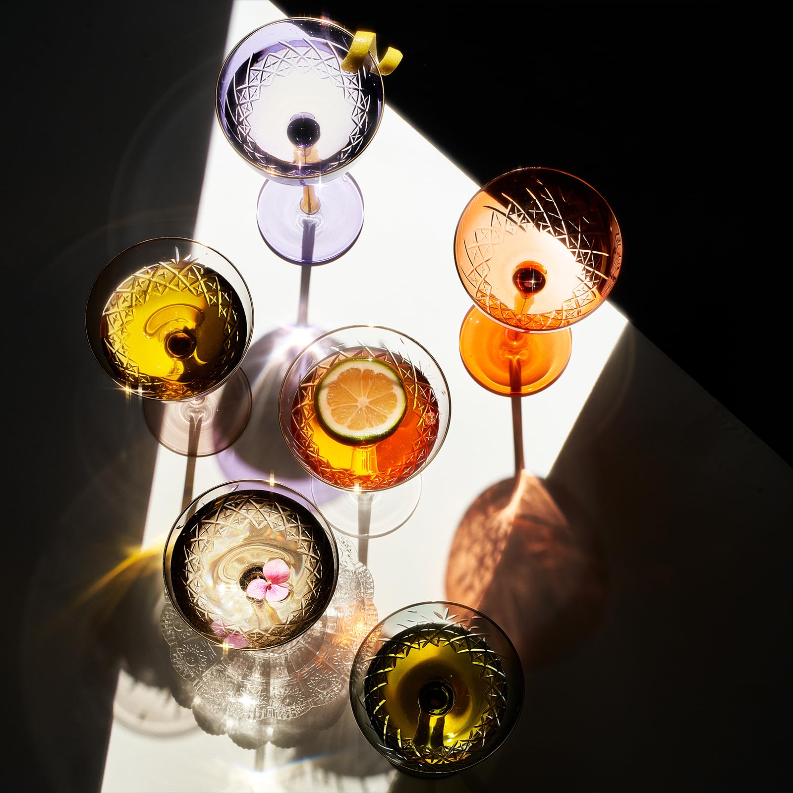 Vintage Art Deco Coupe for Champagne, Martini, Classic Cocktail Glassware