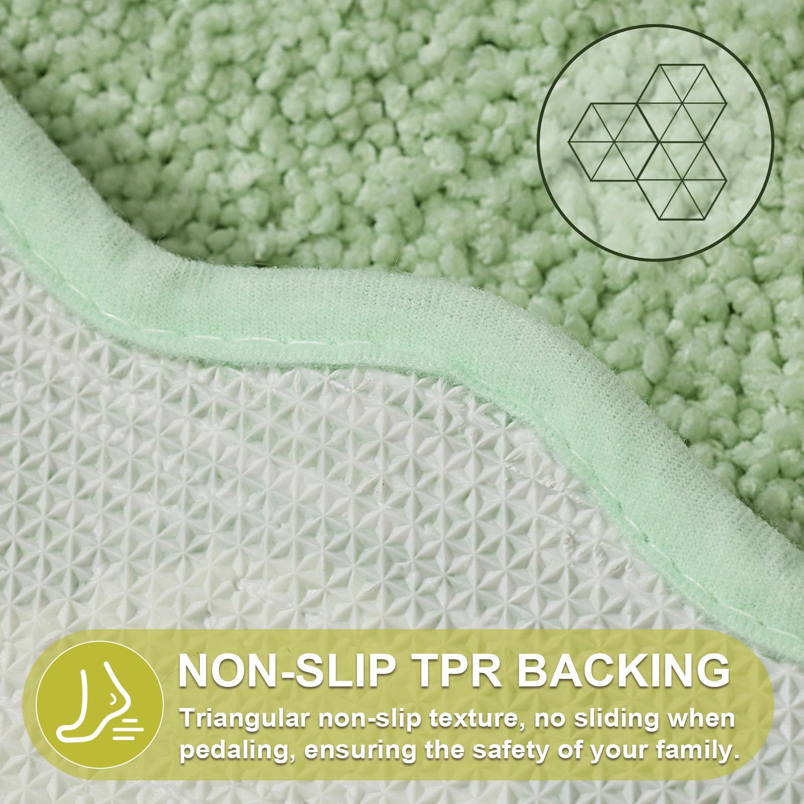 Cute Scalloped Bath Mat, Fun Plush Microfiber Scallop Bathroom Rugs Non Slip Washable Quick Dry Absorbent