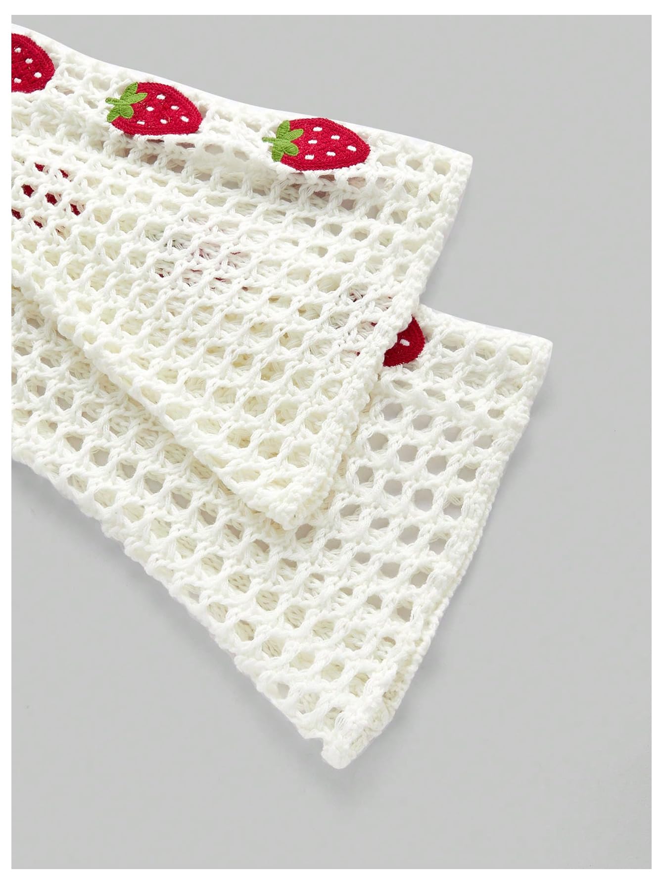 Women's Crochet Hollow Out Y2k Long Sleeve Cropped Knit Sweater Top