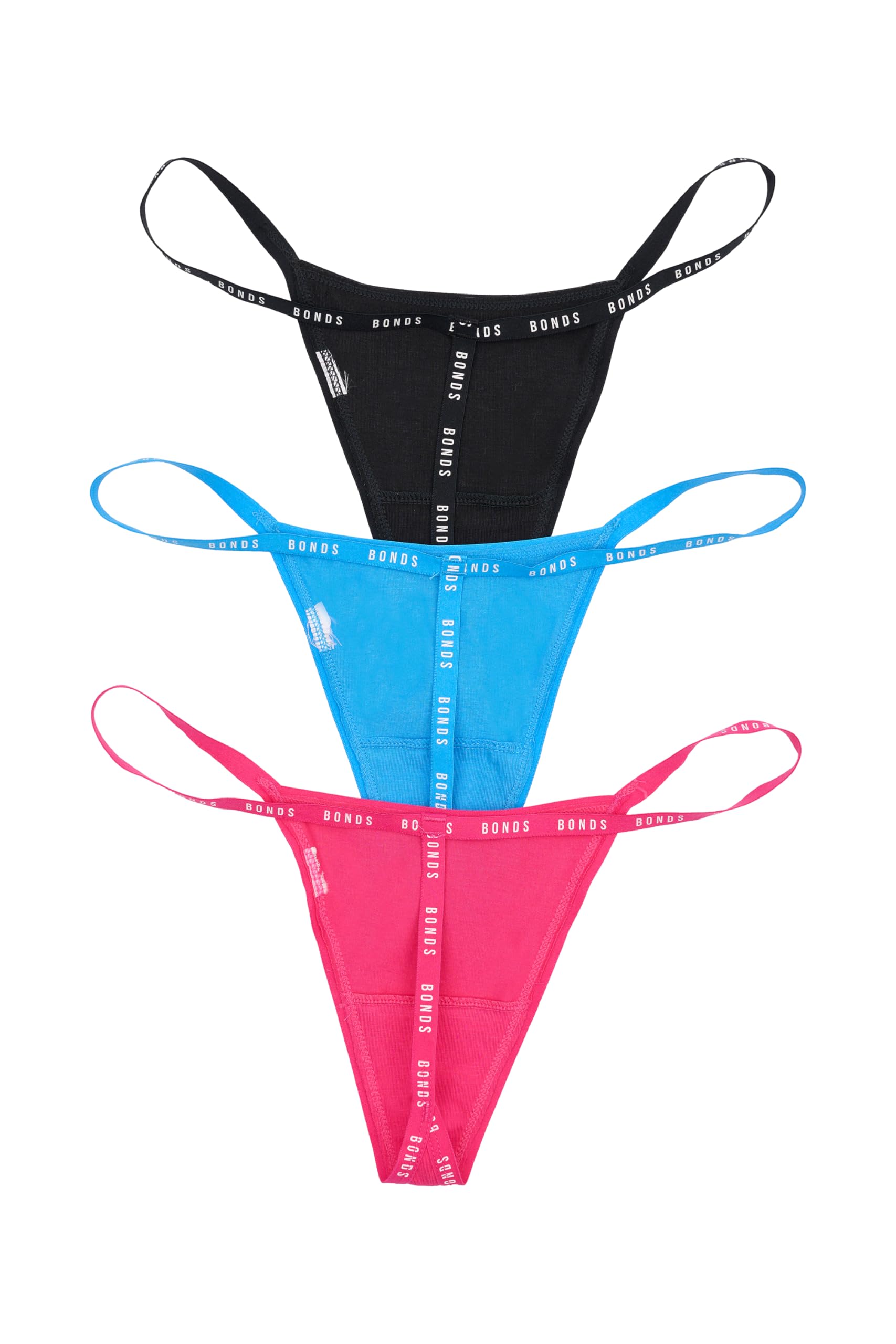 String Thong Underwear in Cotton-Rich Blend for Women, 3-Pack