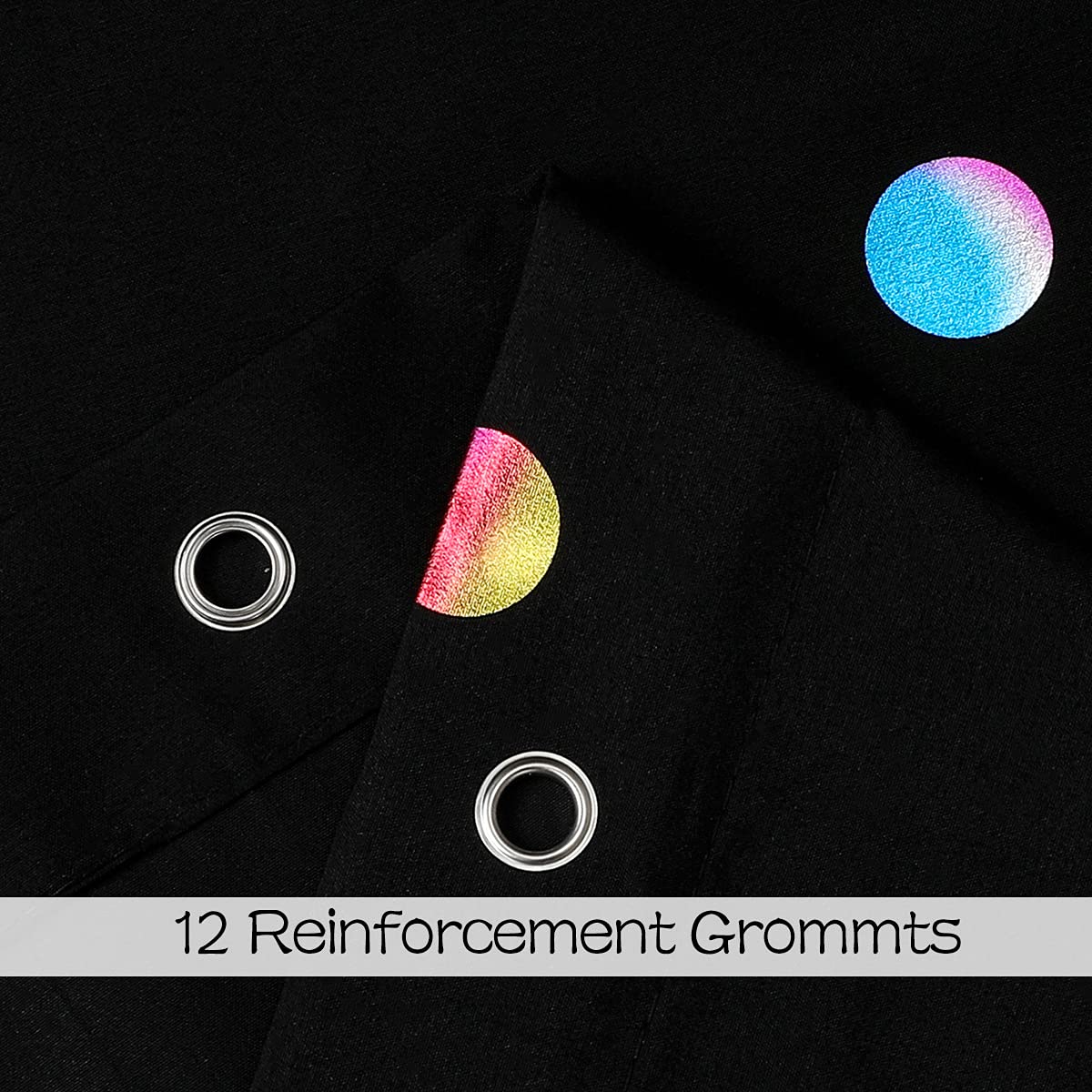 Fabric Shower Curtains with 12 Hooks for Bathroom Metallic Polka Dot Curtains Waterproof Shower Curtains with Grommet for Washable Shower Curtain Sets