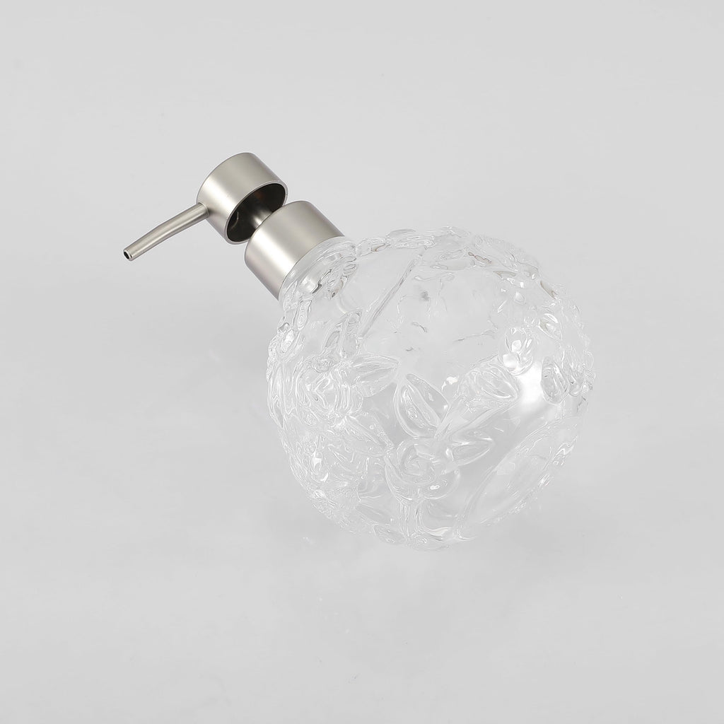 Glass Soap Pump Dispenser, Refillable Soap Dispenser