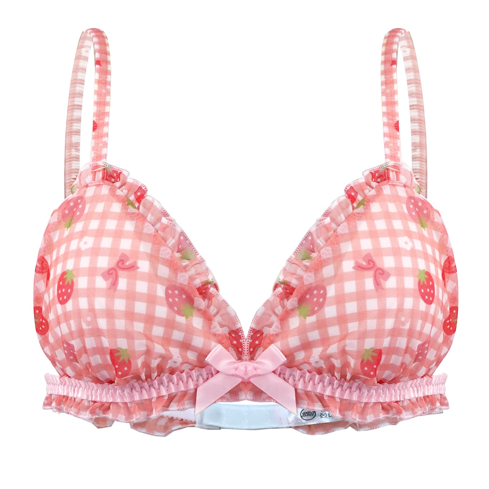 Women Cute Lingerie Set - Sweet Bikini Wirless Bra and Panty 100% Cotton