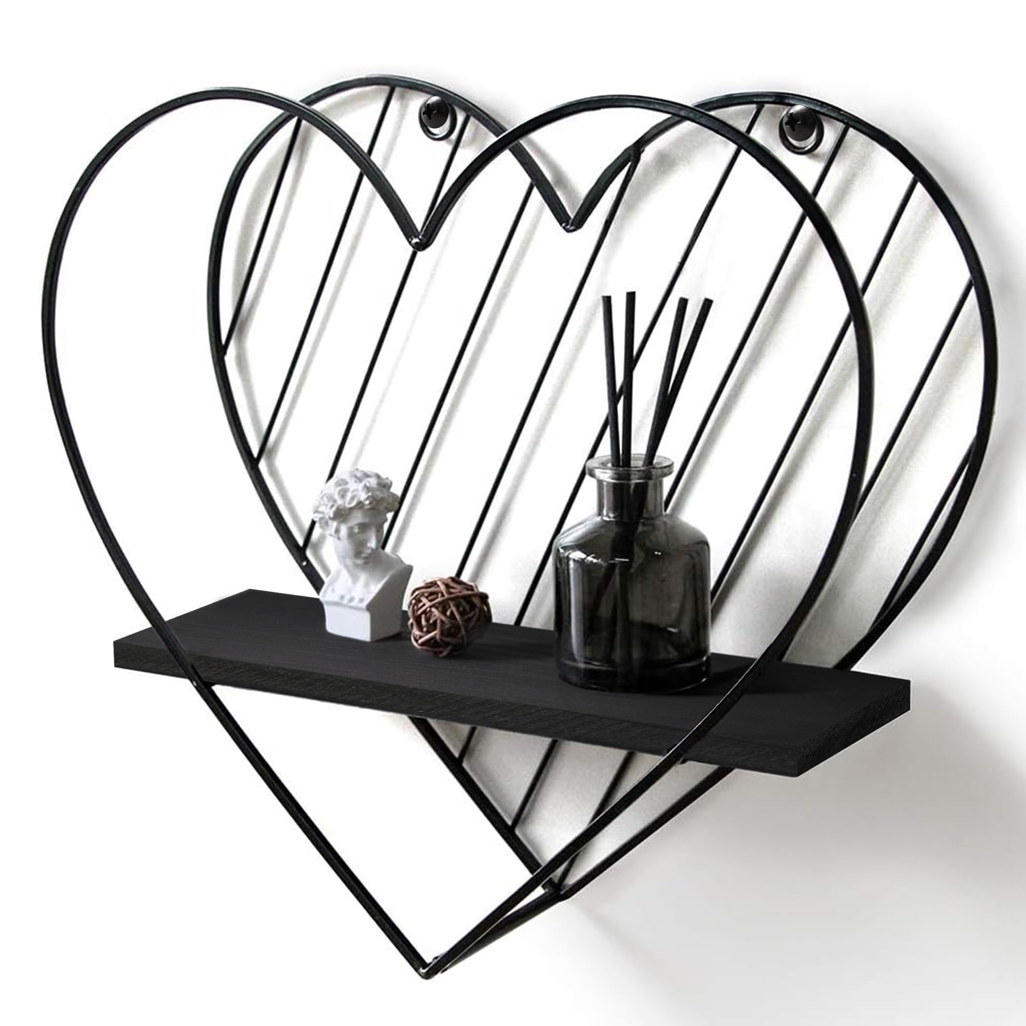 Heart-Shaped Floating Shelf â€?Funky Wall Organizer for Trinkets, Aesthetic Room Decor