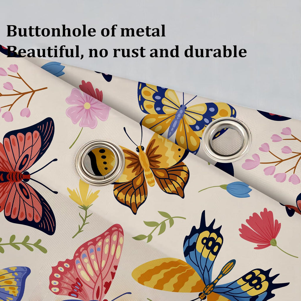 Cute Shower Curtain for Bathroom Modern Aesthetic Funky Decorative, Pretty Chic Cloth Set with Hooks, 72x72 Inch