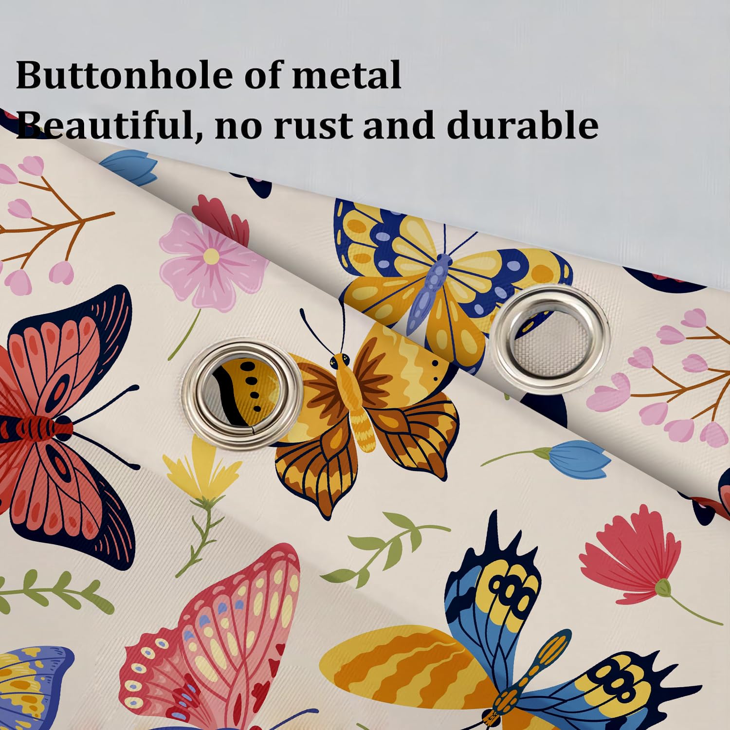 Cute Shower Curtain for Bathroom Modern Aesthetic Funky Decorative, Pretty Chic Cloth Set with Hooks, 72x72 Inch