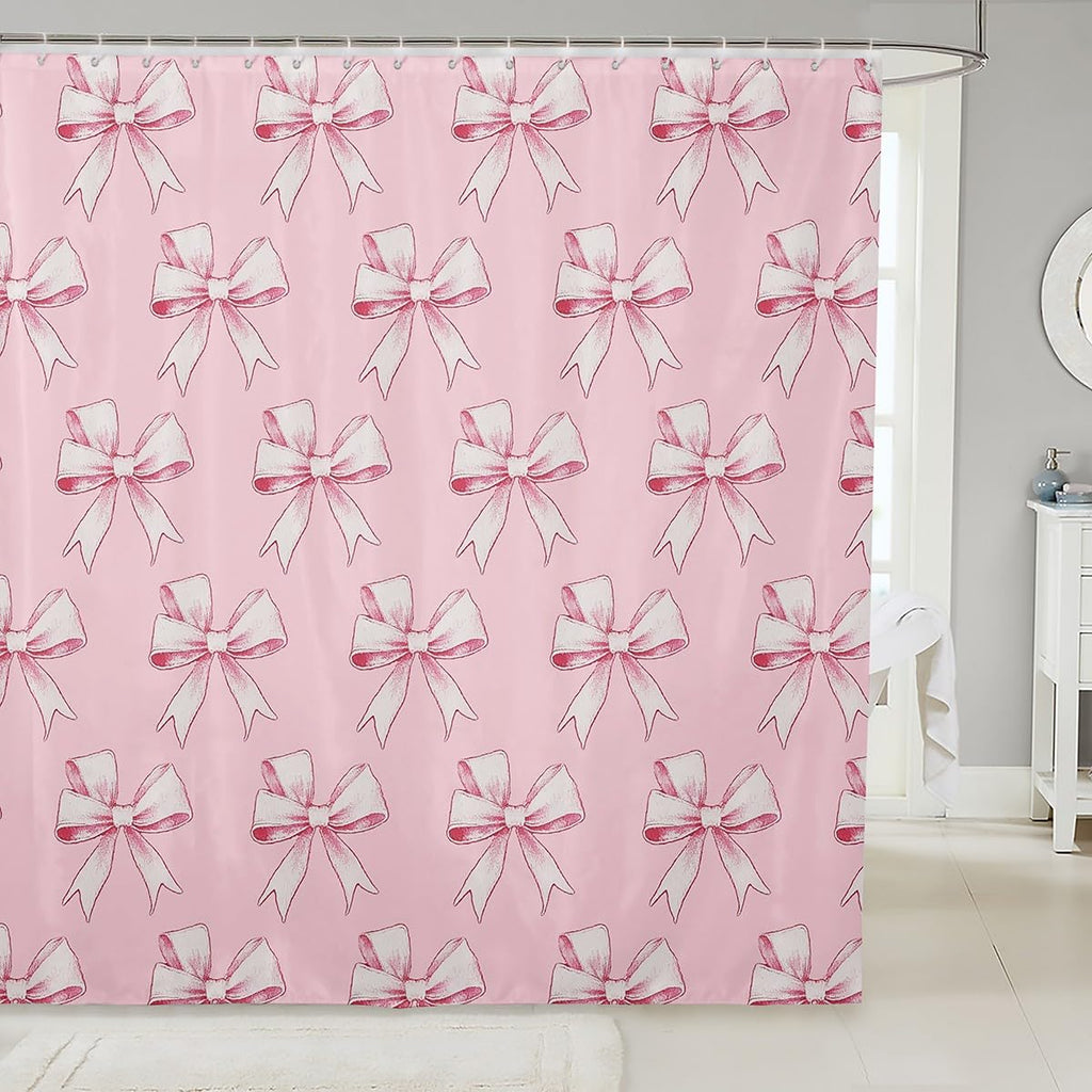 Kawaii Ribbon Bow 72" Wx72 L Shower Curtain