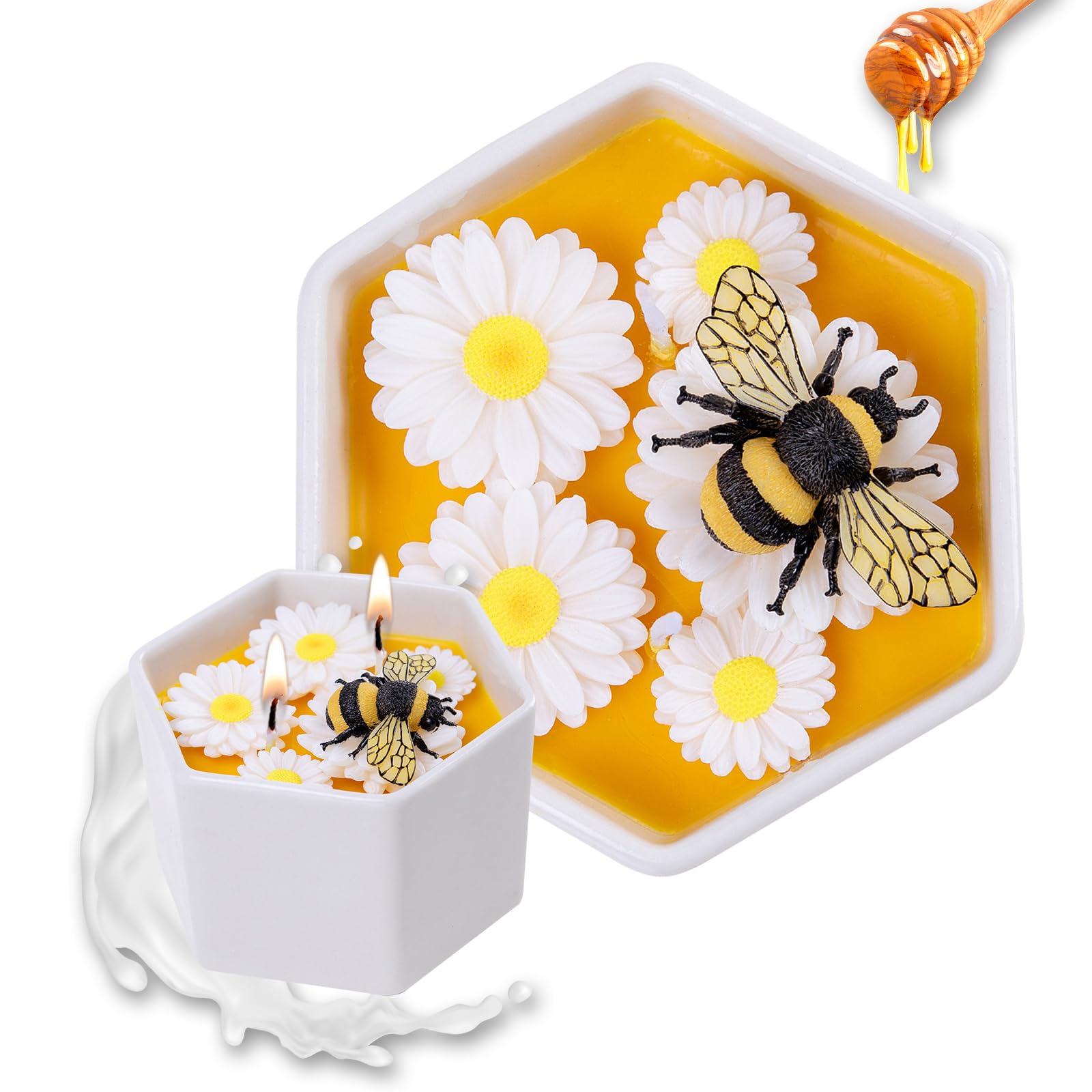 Cereal Bowl with Metal Spoon Scented Soy Candle