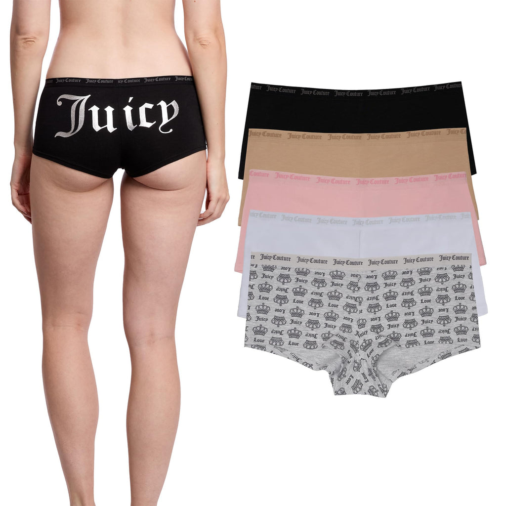 Juicy Couture Women's Cotton Underwear Set 5 Pack