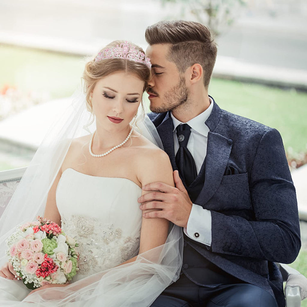 Princess Crystal Tiara Crown Headband Elegant Crown With Combs