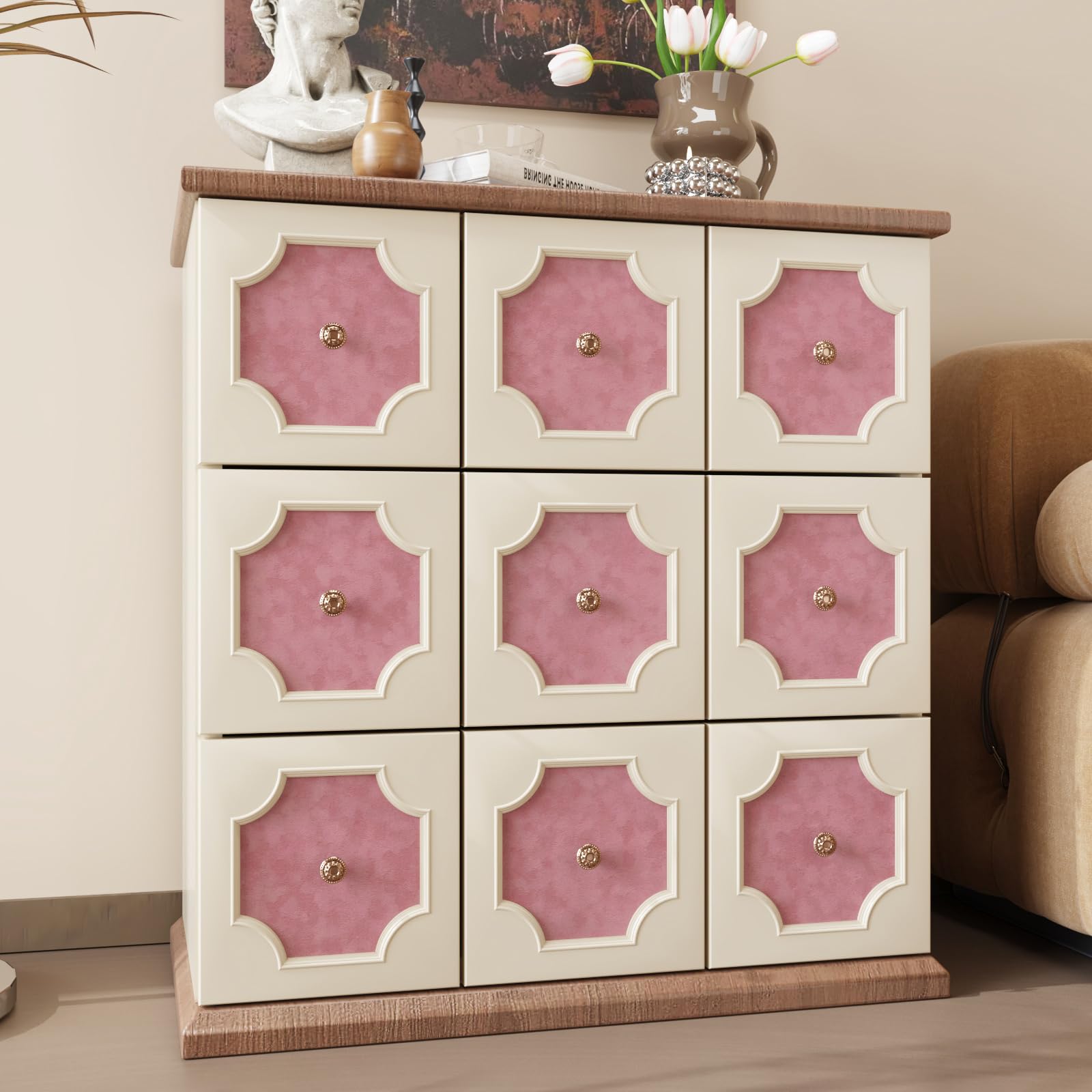 Velvet Wallpaper Peel and Stick Pink Contact Paper Self Adhesive Velvet Flocking Liner for Jewelry Drawer 12"x80" Fabric Felt Drawer Liner for Girls Bedroom Dressers Displays Decor