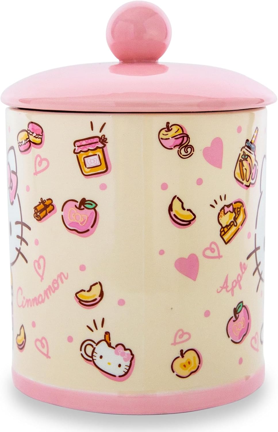 Hello Kitty Pink Apples and Cinnamon 8â€?Ceramic Canister