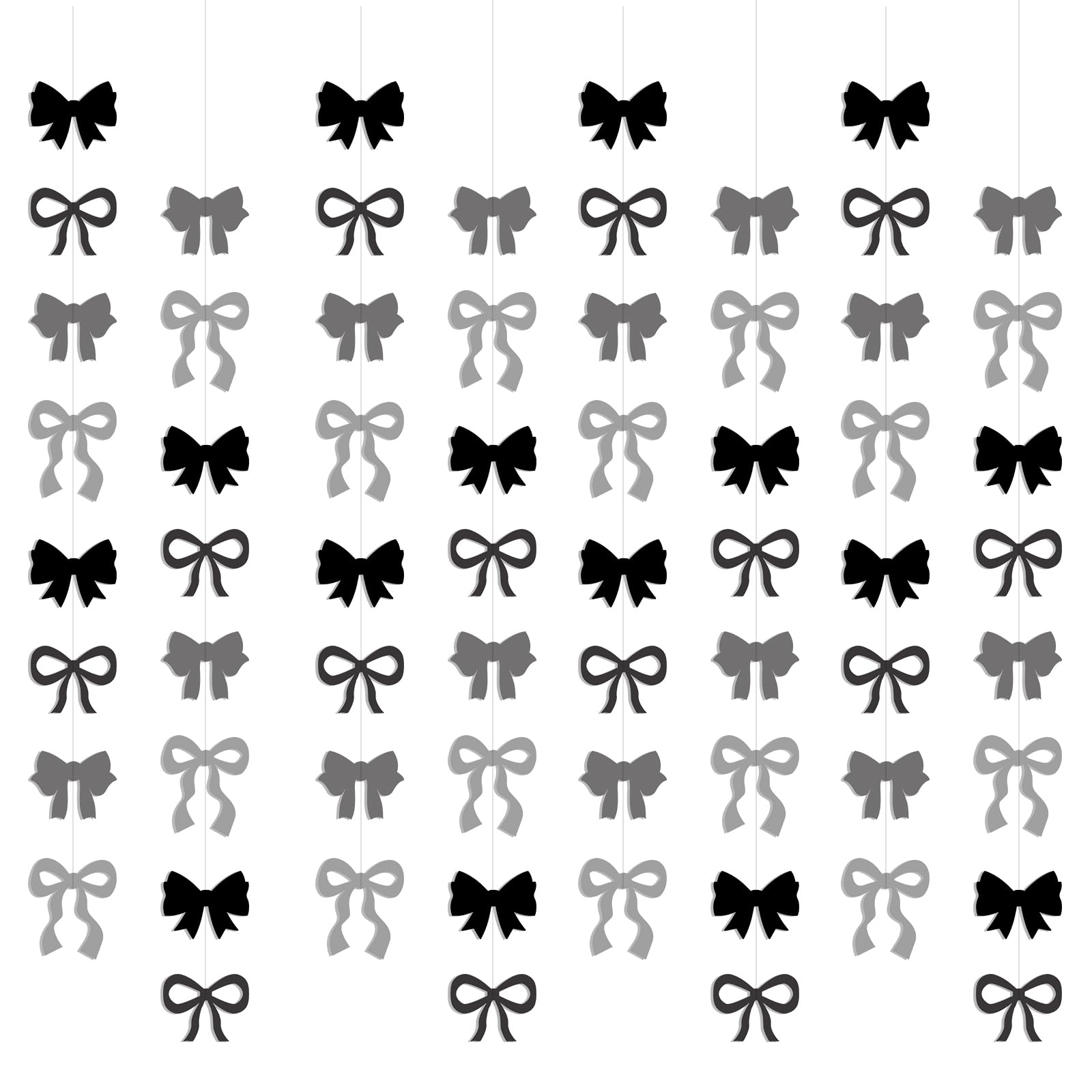 Coquette 8 PCS Bow Decor Bow Hanging Banners