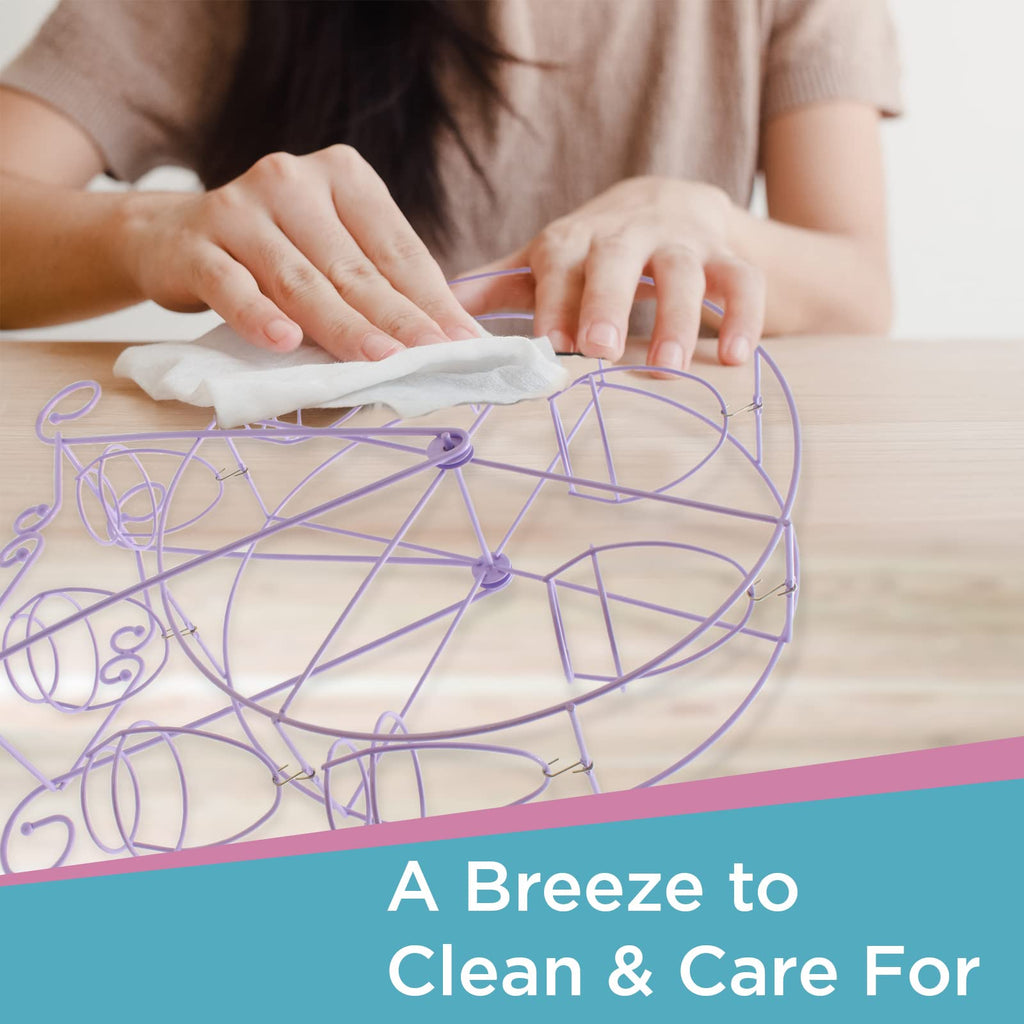 Ferris Wheel Cupcake Stand - Decorative Cupcake Holder for Parties - Spinning Display for Serving Pastry, Treats & Desserts - Easy-to-Clean, Fits 8 Medium Cupcakes - 14x4x17